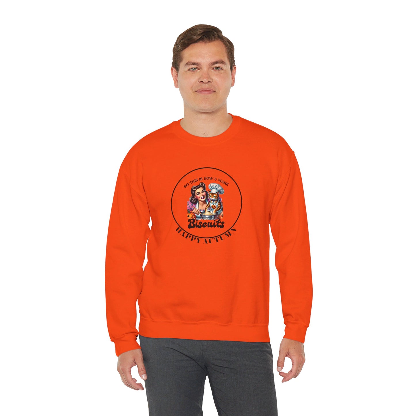 Crewneck Sweatshirt-Unisex Heavy Blend™ - Autumn - Making Biscuits by Lynn Salem Creates