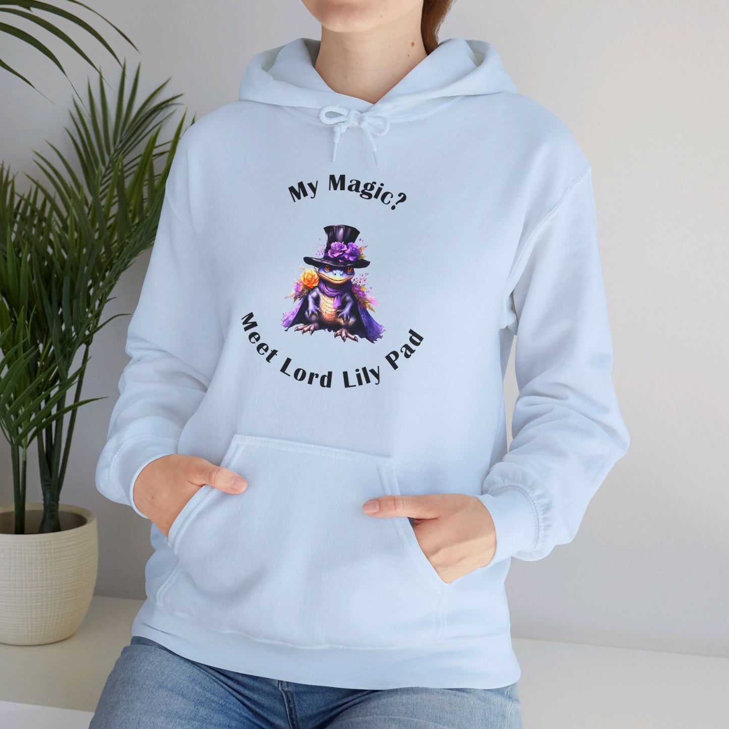 Hooded Sweatshirt-Unisex Heavy Blend™ -Meet Lord Lily Pad by Lynn Salem Creates