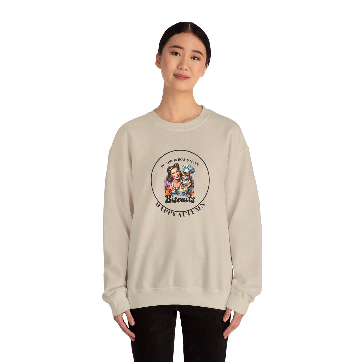 Crewneck Sweatshirt-Unisex Heavy Blend™ - Autumn - Making Biscuits by Lynn Salem Creates