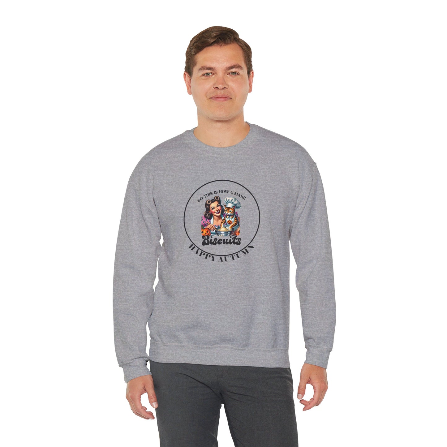 Crewneck Sweatshirt-Unisex Heavy Blend™ - Autumn - Making Biscuits by Lynn Salem Creates
