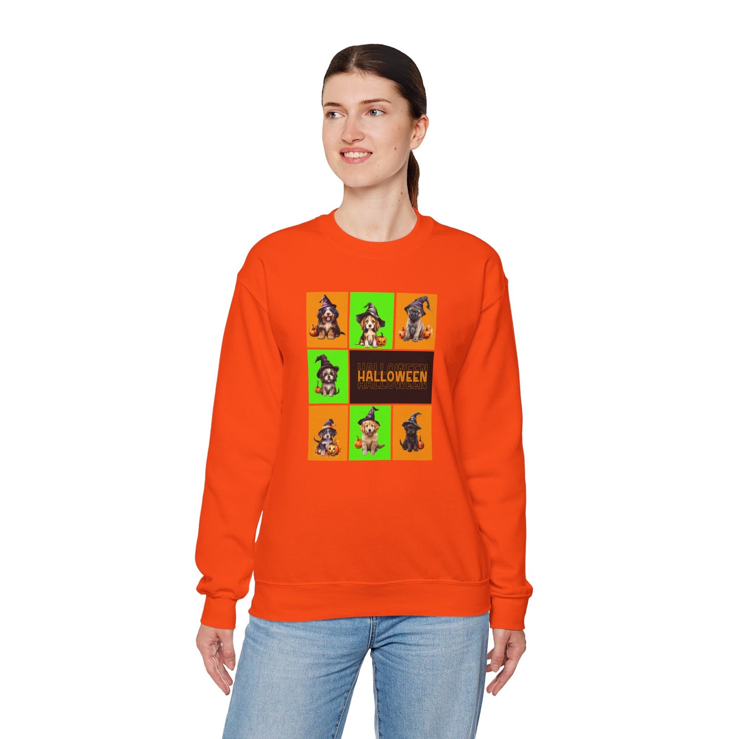Halloween - Witch Puppies crew neck sweatshirt by Lynn Salem Creates
