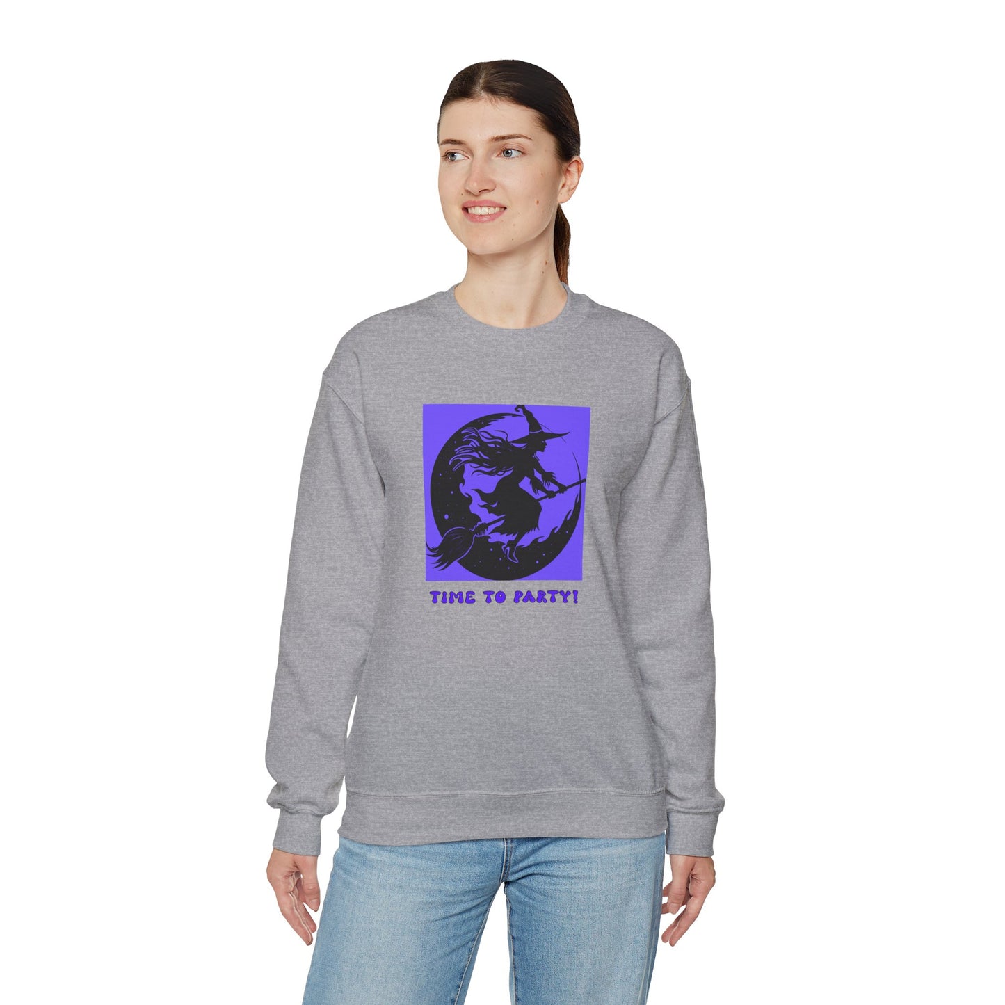 Crewneck Sweatshirt - Halloween - Time To Party by Lynn Salem Creates