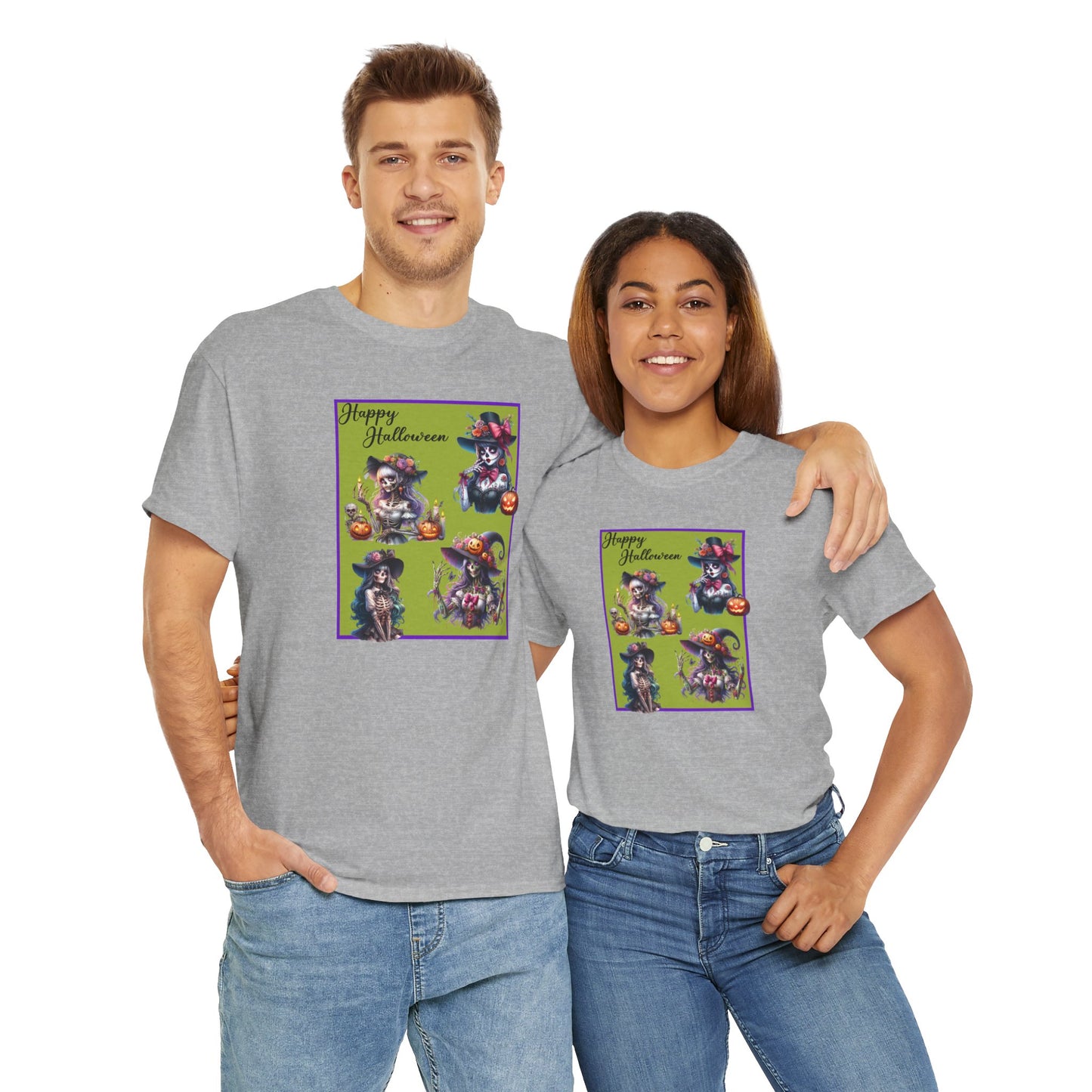 T-Shirt - Halloween - Pretty Lady Skeletons by Lynn Salem Creates