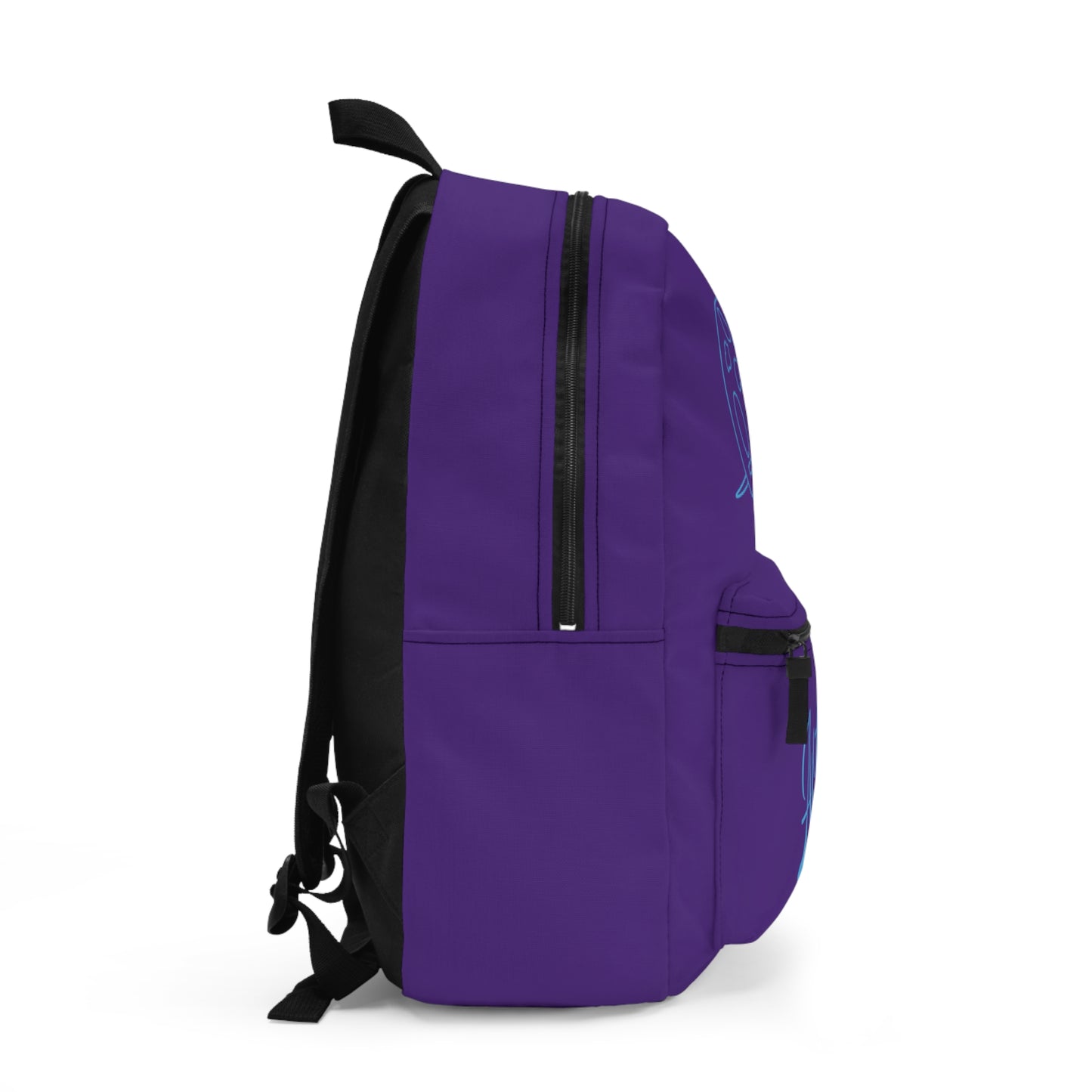 Backpack - Artist Palette and Brush on Purple by Lynn Salem Creates