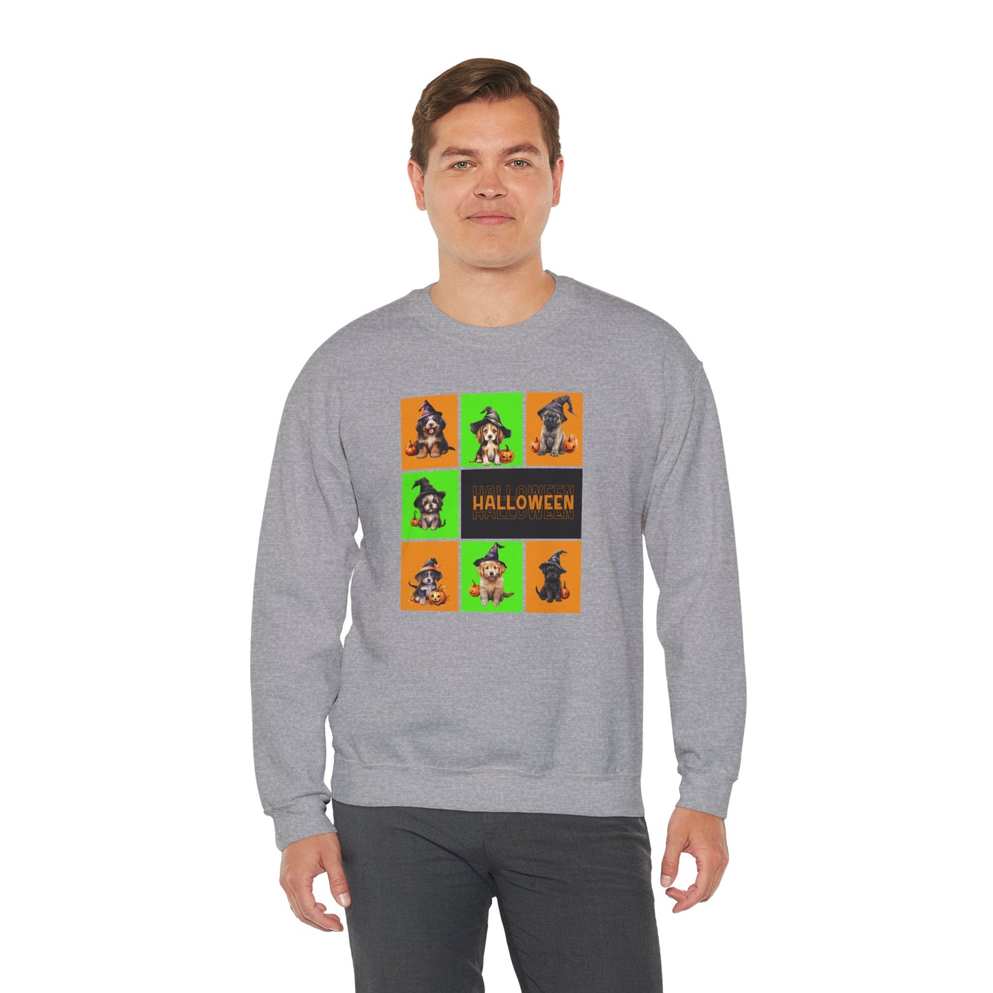 Halloween - Witch Puppies crew neck sweatshirt by Lynn Salem Creates