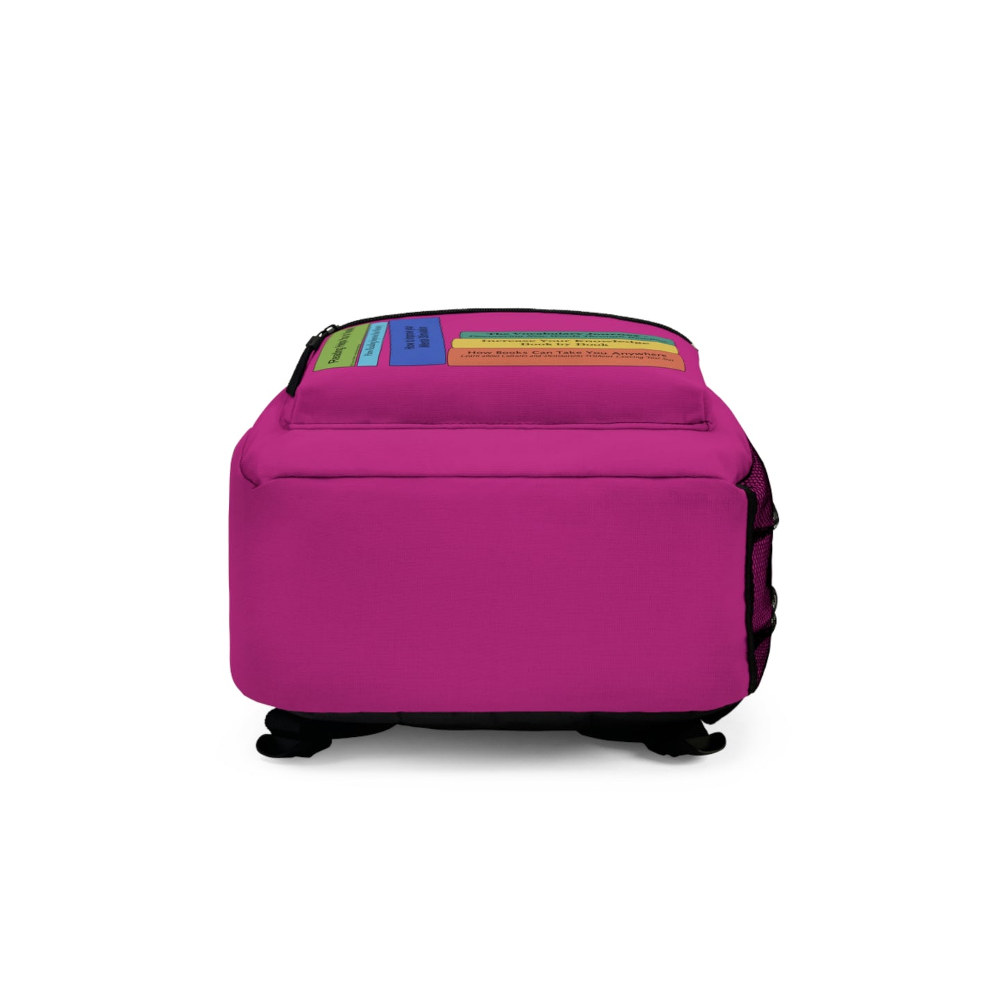 Backpack - Reading Books (Pink) by Lynn Salem Creates