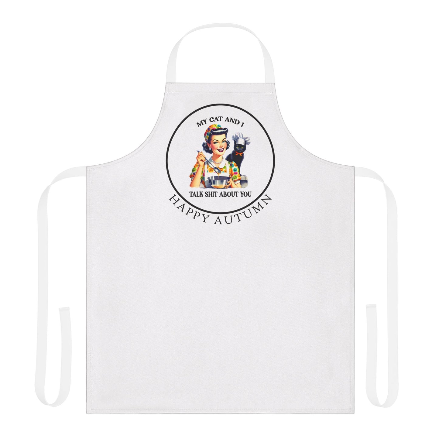 Apron - My Cat and I by Lynn Salem Creates