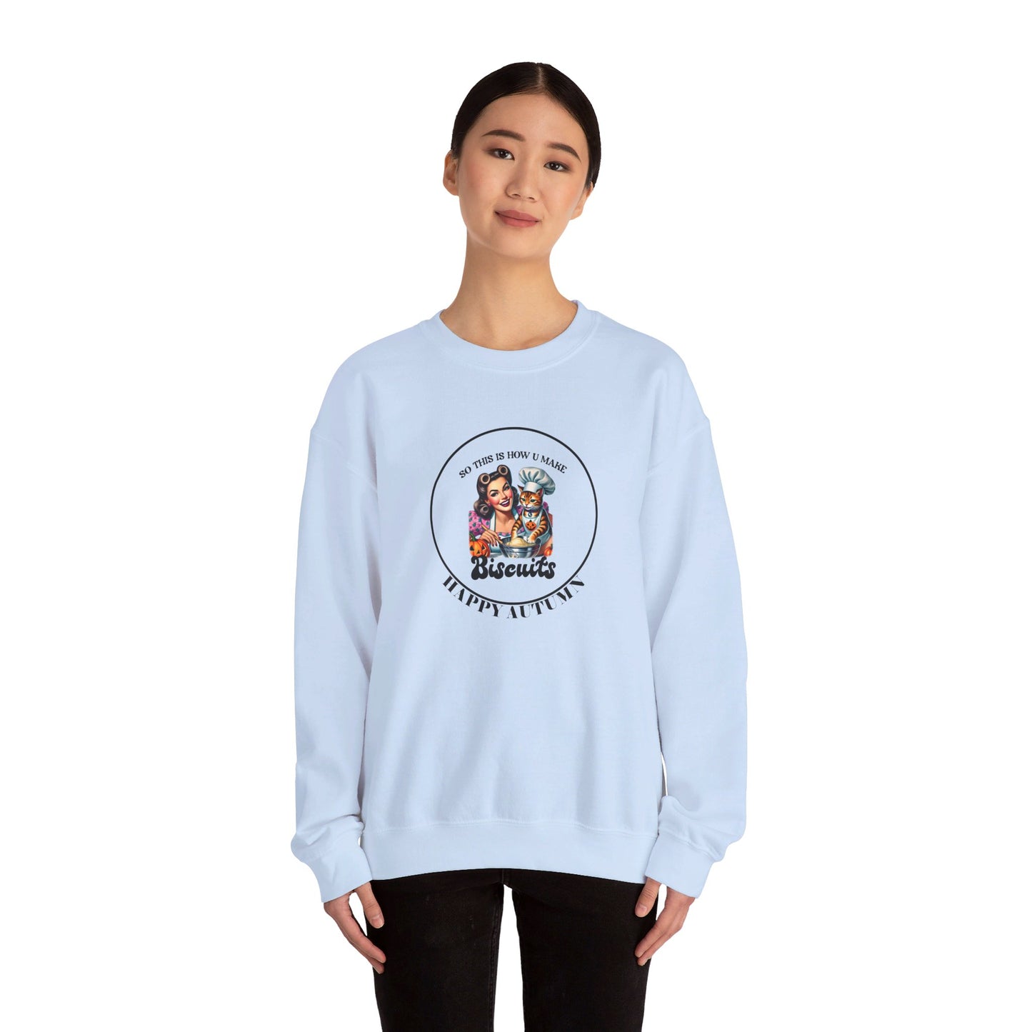 Crewneck Sweatshirt-Unisex Heavy Blend™ - Autumn - Making Biscuits by Lynn Salem Creates