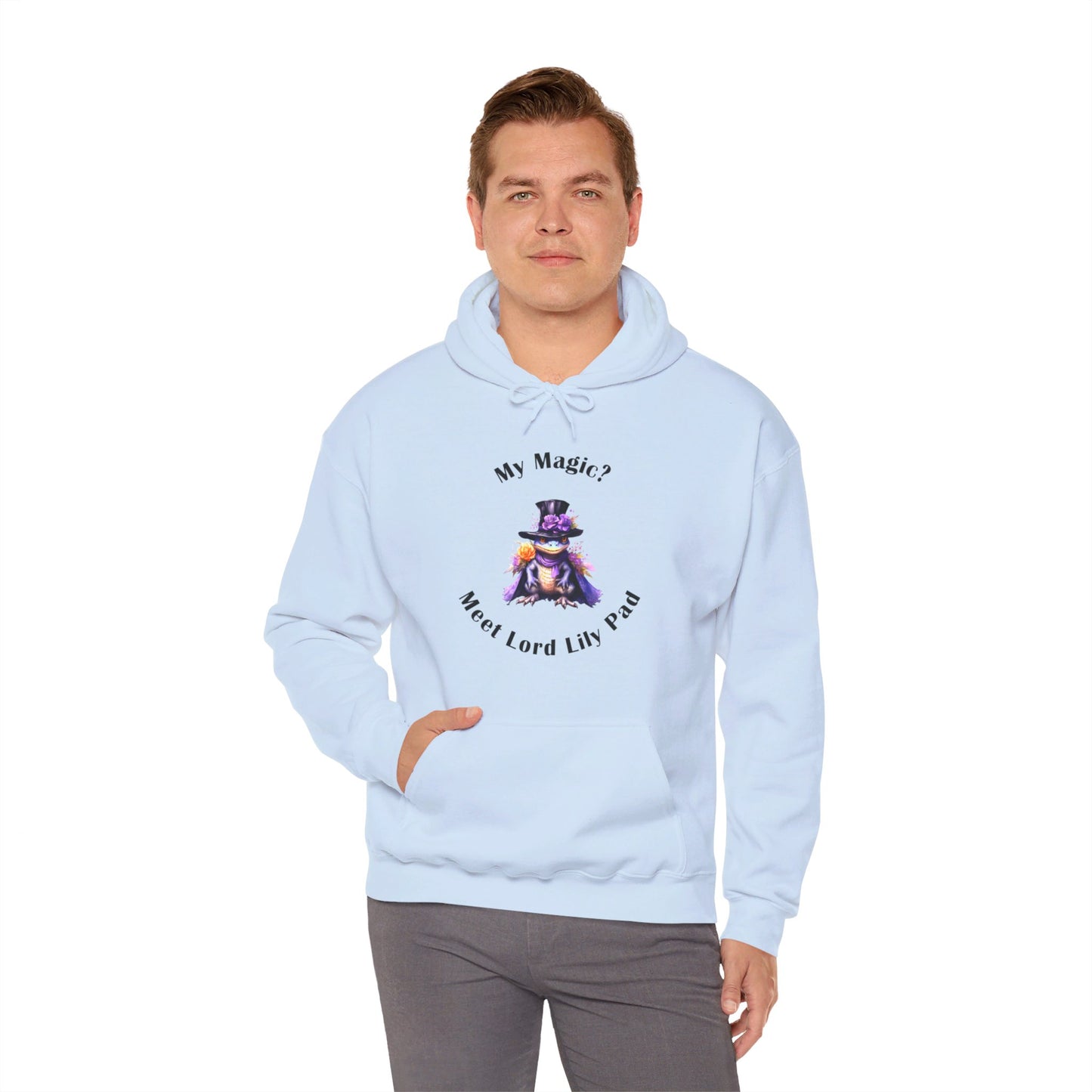 Hooded Sweatshirt-Unisex Heavy Blend™ -Meet Lord Lily Pad by Lynn Salem Creates