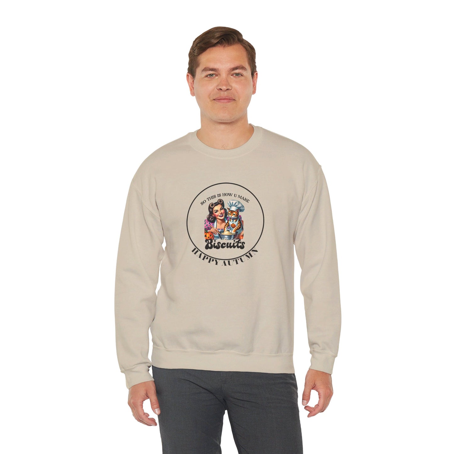 Crewneck Sweatshirt-Unisex Heavy Blend™ - Autumn - Making Biscuits by Lynn Salem Creates