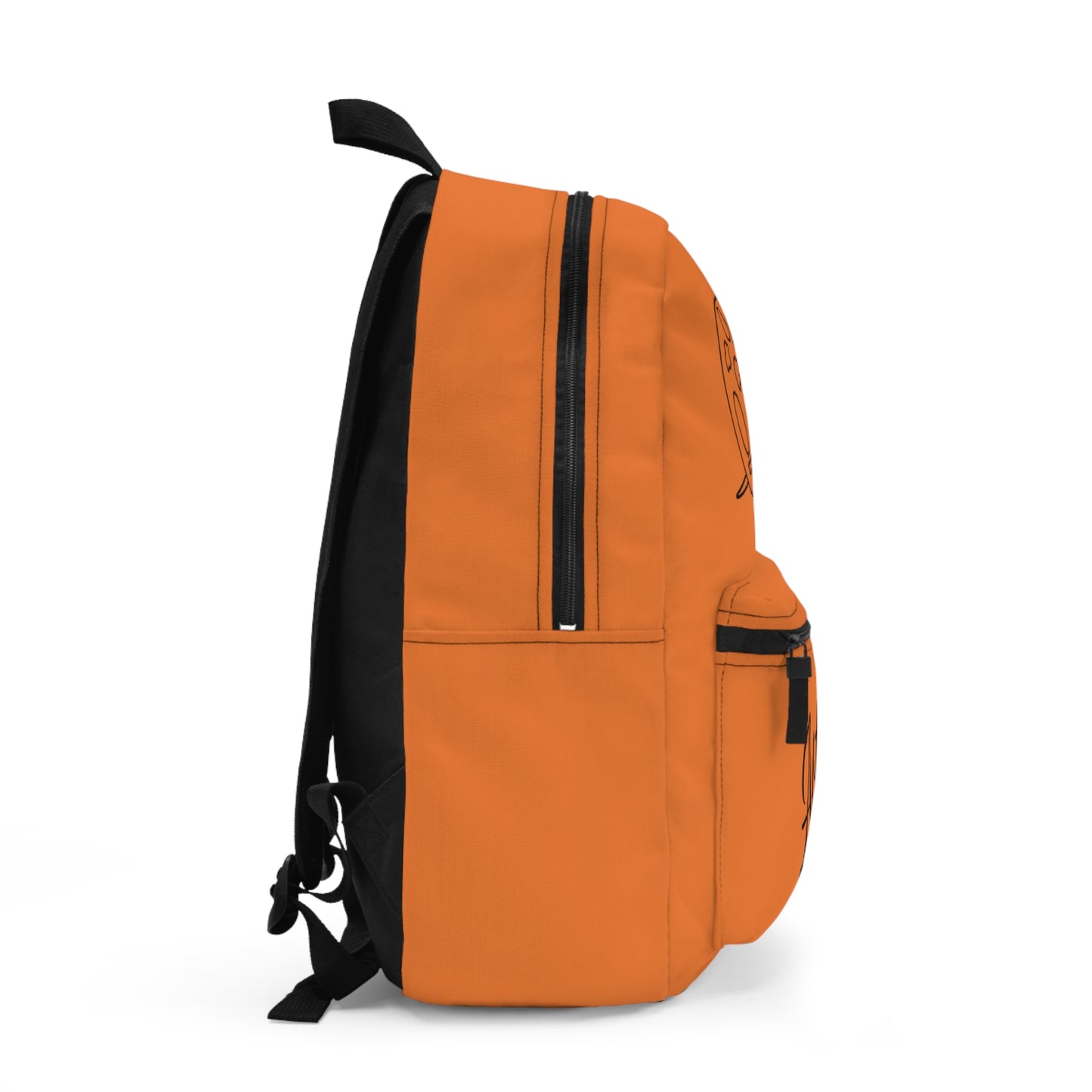 Backpack - Artist Palette and Brush on Orange by Lynn Salem Creates