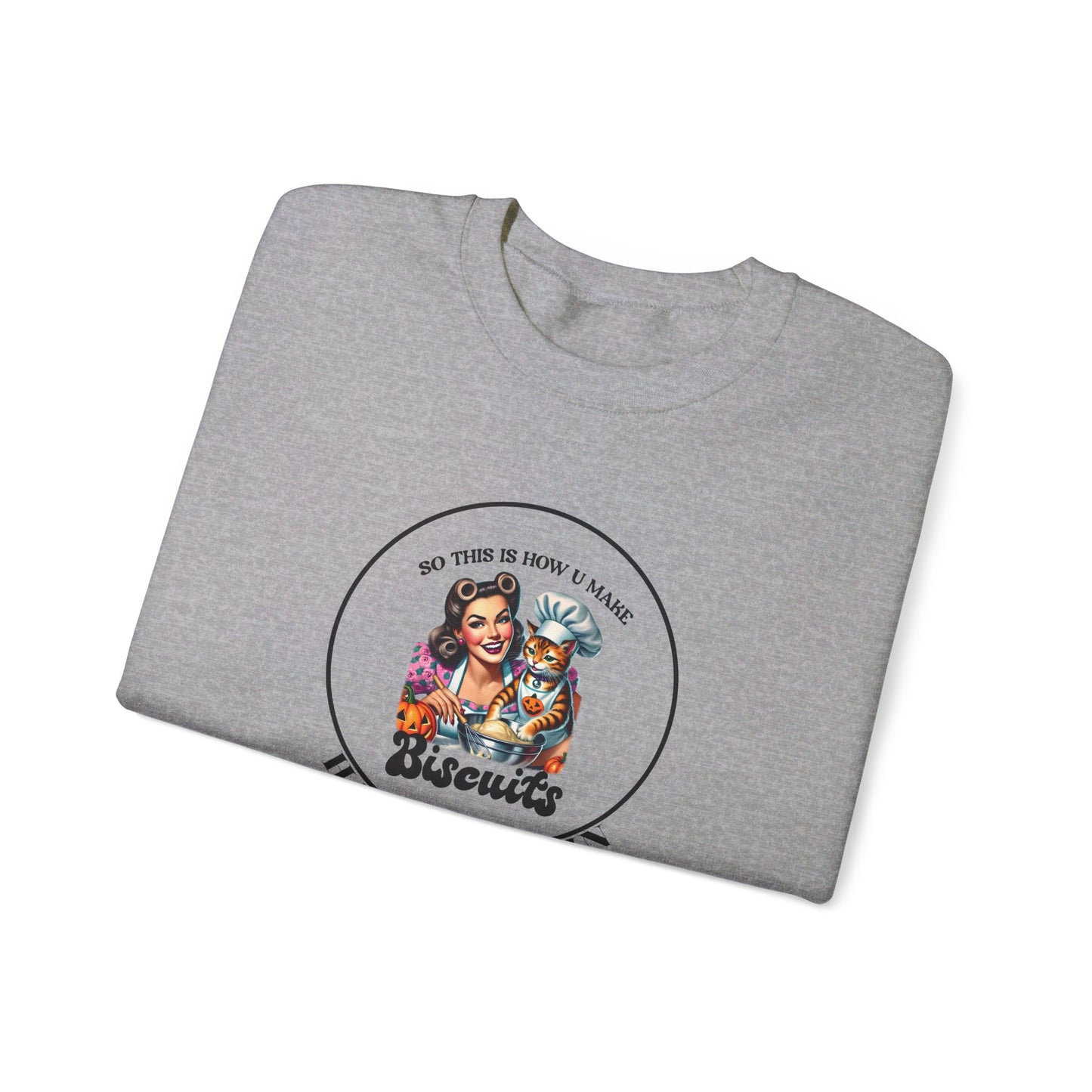 Crewneck Sweatshirt-Unisex Heavy Blend™ - Autumn - Making Biscuits by Lynn Salem Creates