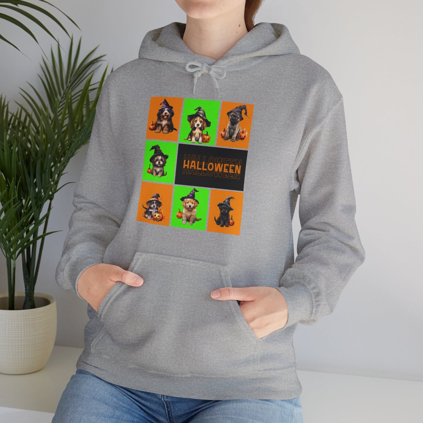 Hooded Sweatshirt - Halloween - Witch Puppies by Lynn Salem Creates