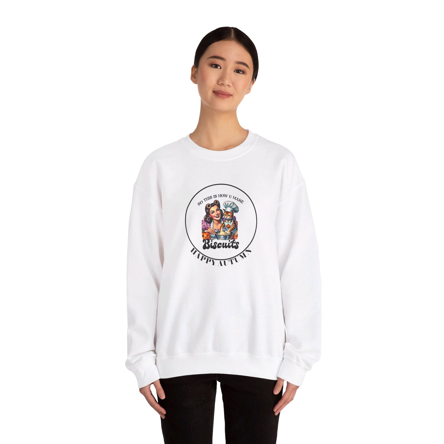 Crewneck Sweatshirt-Unisex Heavy Blend™ - Autumn - Making Biscuits by Lynn Salem Creates