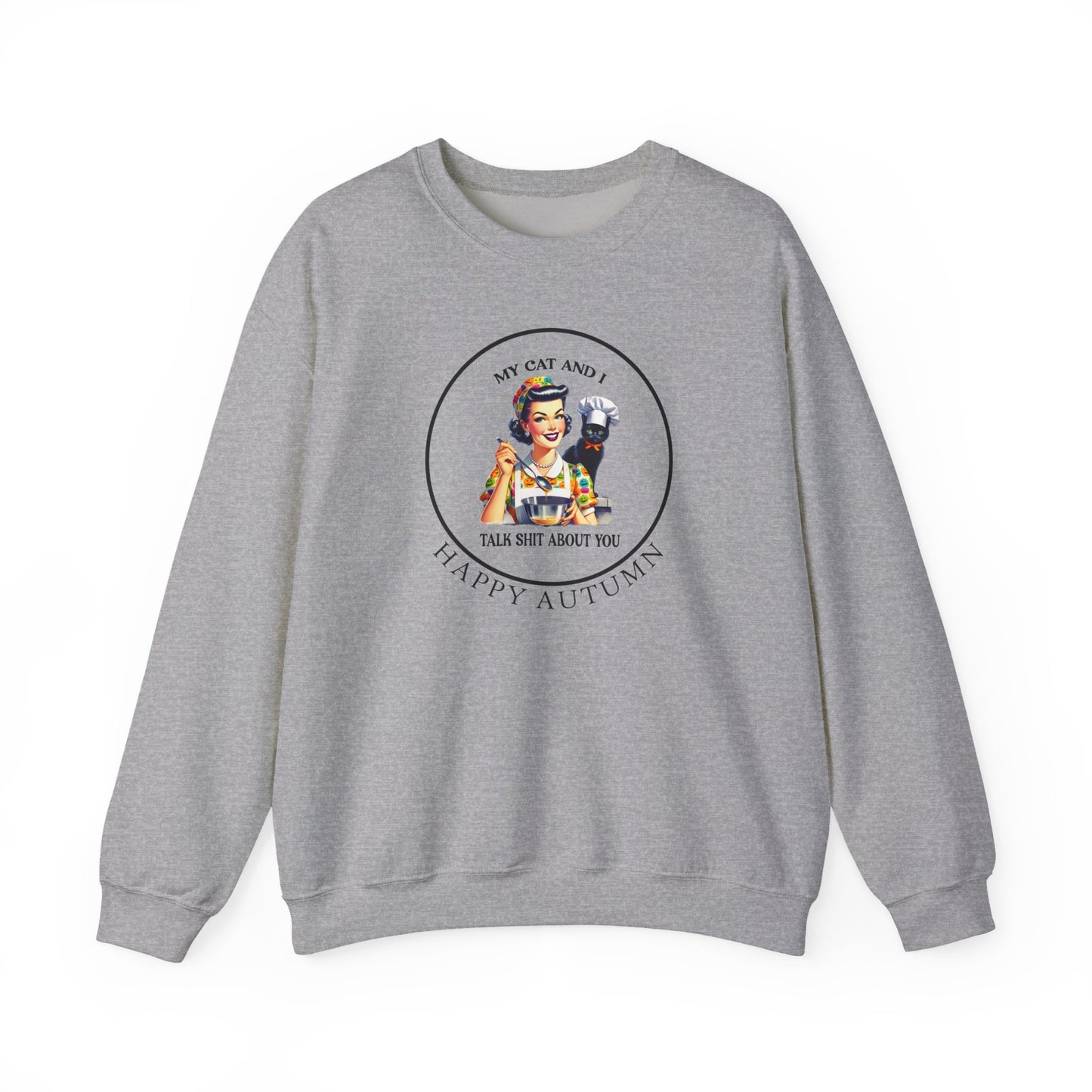 Crewneck Sweatshirt - Unisex Heavy Blend™ - My Cat and I by Lynn Salem Creates