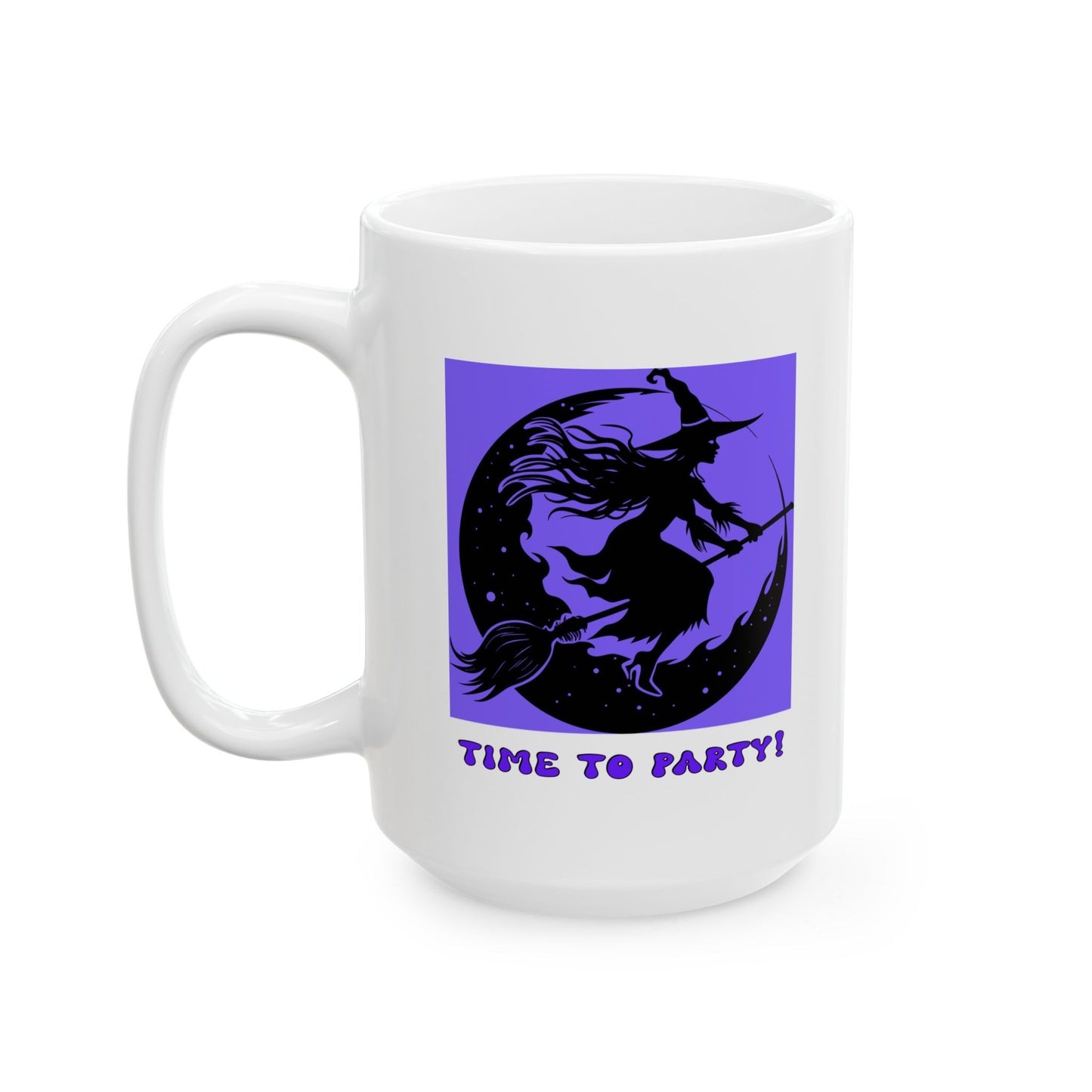 Ceramic Mug, (11oz, 15oz) - Halloween - Time To Party! by Lynn Salem Creates