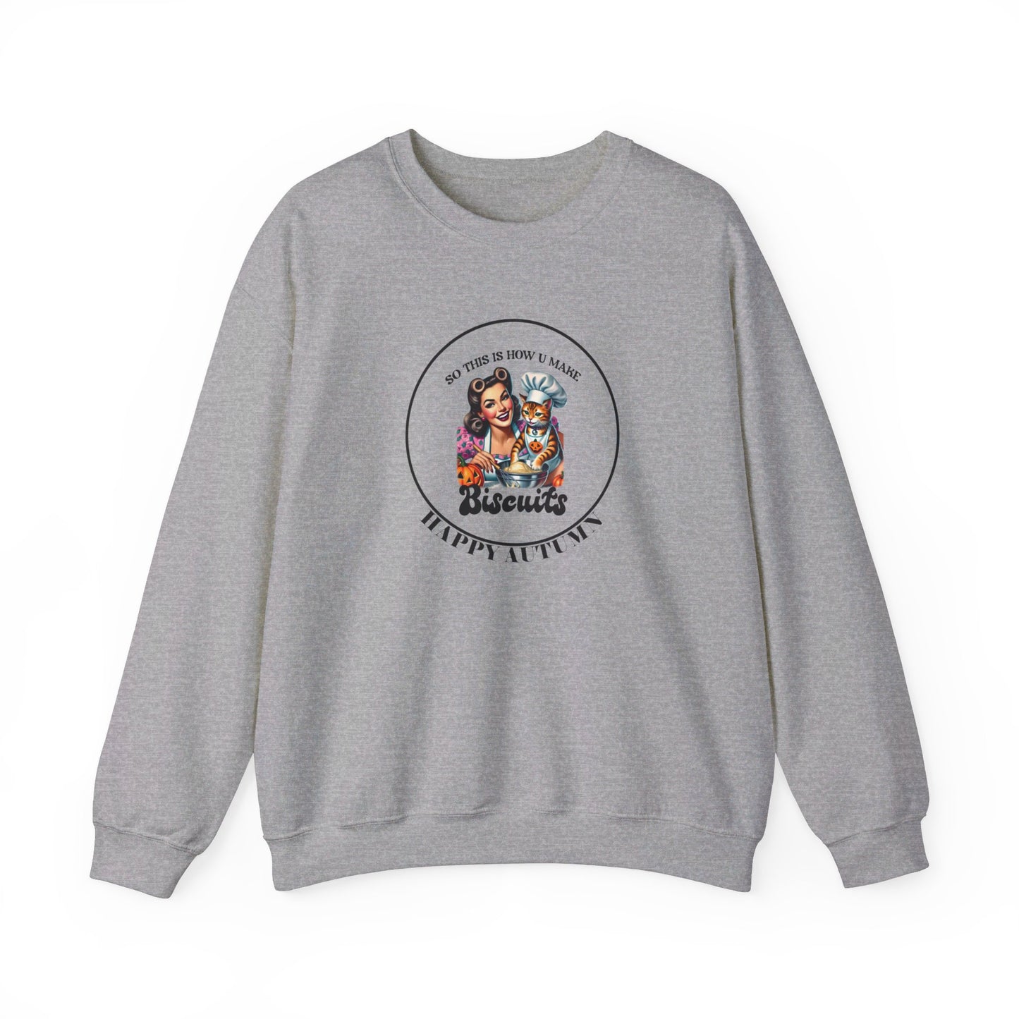 Crewneck Sweatshirt-Unisex Heavy Blend™ - Autumn - Making Biscuits by Lynn Salem Creates