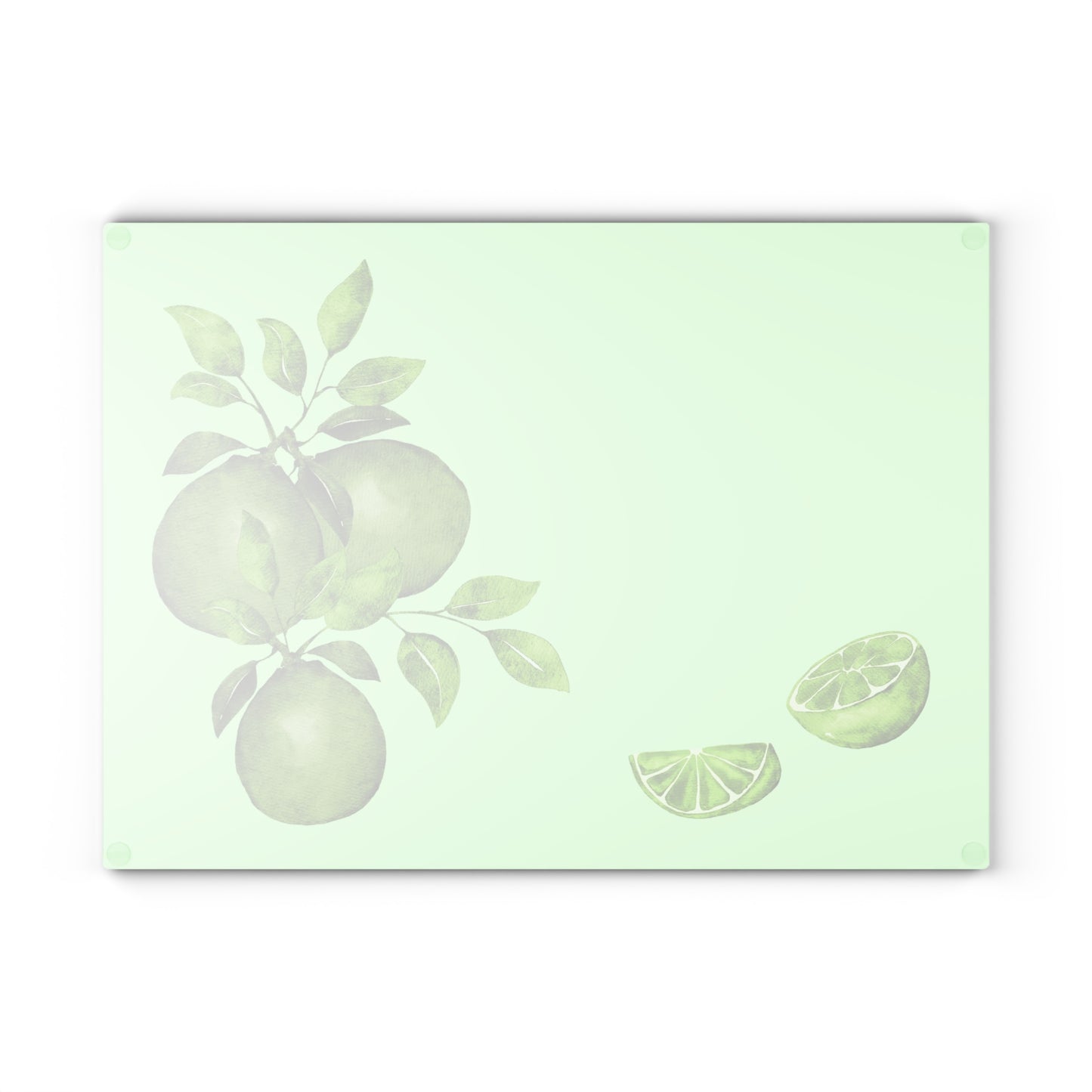 Glass Cutting Board featuring Limes by Lynn Salem Creates
