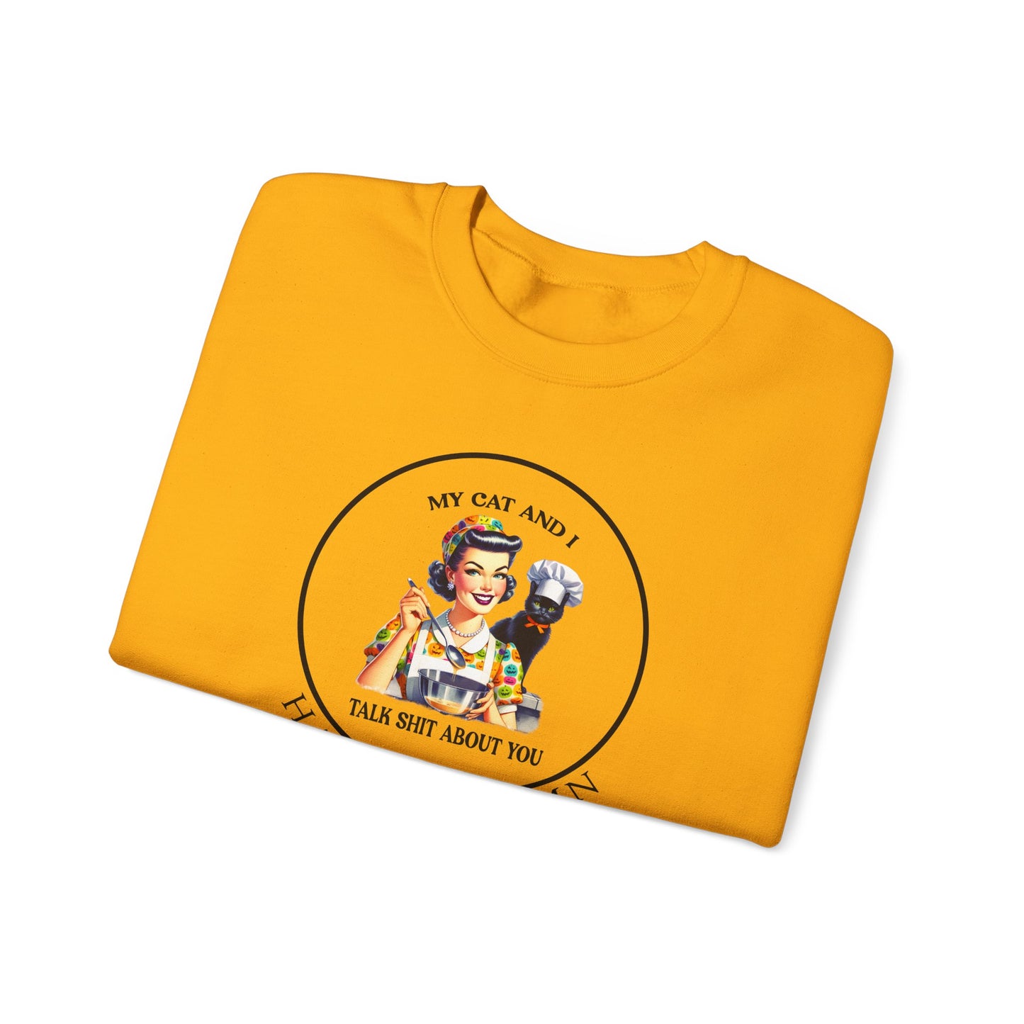 Crewneck Sweatshirt - Unisex Heavy Blend™ - My Cat and I by Lynn Salem Creates