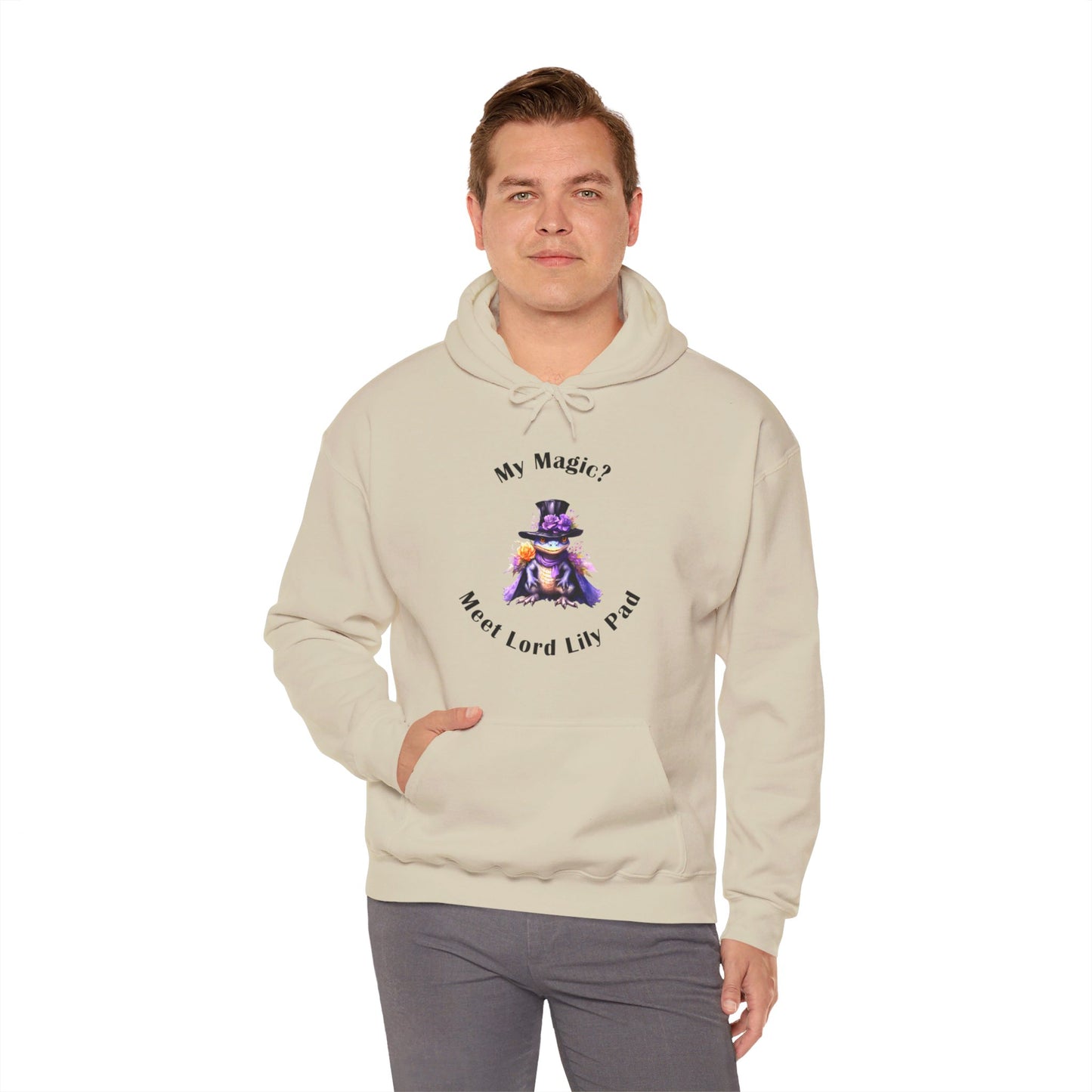 Hooded Sweatshirt-Unisex Heavy Blend™ -Meet Lord Lily Pad by Lynn Salem Creates