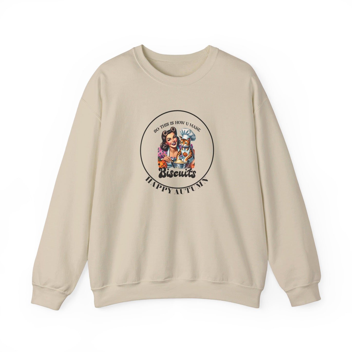 Crewneck Sweatshirt-Unisex Heavy Blend™ - Autumn - Making Biscuits by Lynn Salem Creates