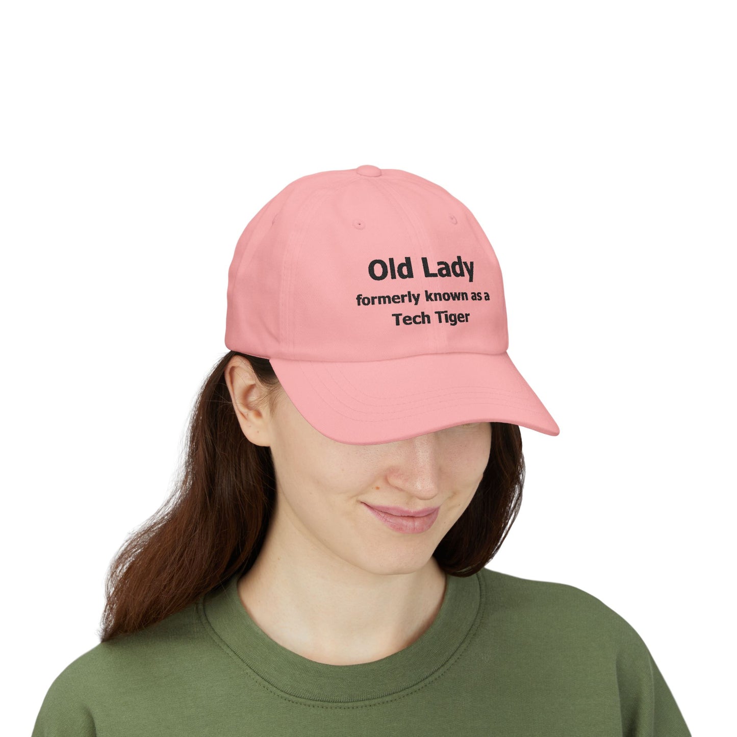 Tech HS - Embroidered Hat - Old Lady formerly known as a Tech Tiger (black text) by Lynn Salem Creates