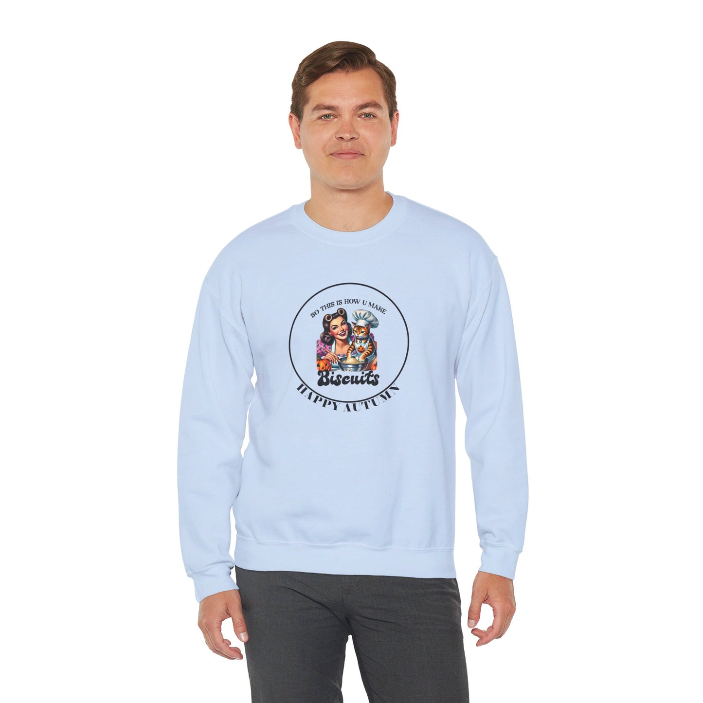 Crewneck Sweatshirt-Unisex Heavy Blend™ - Autumn - Making Biscuits by Lynn Salem Creates
