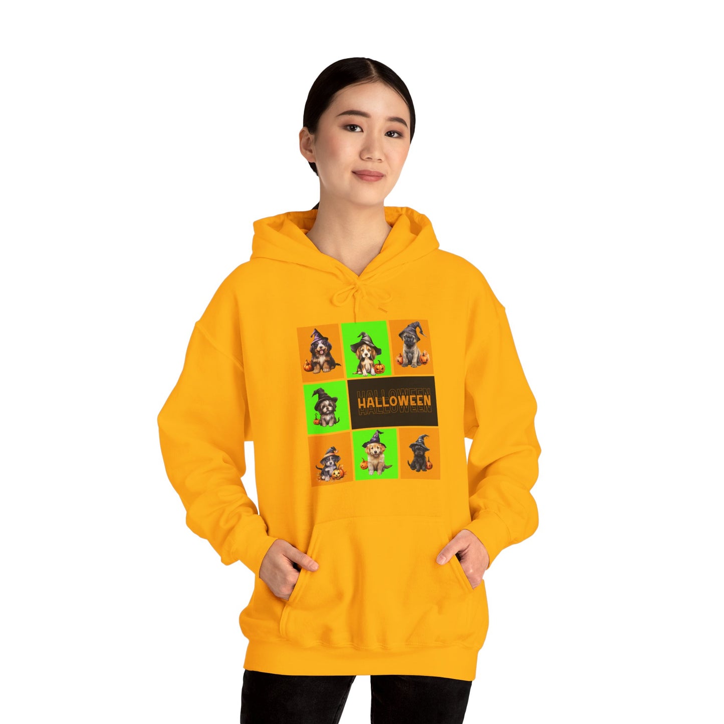 Hooded Sweatshirt - Halloween - Witch Puppies by Lynn Salem Creates