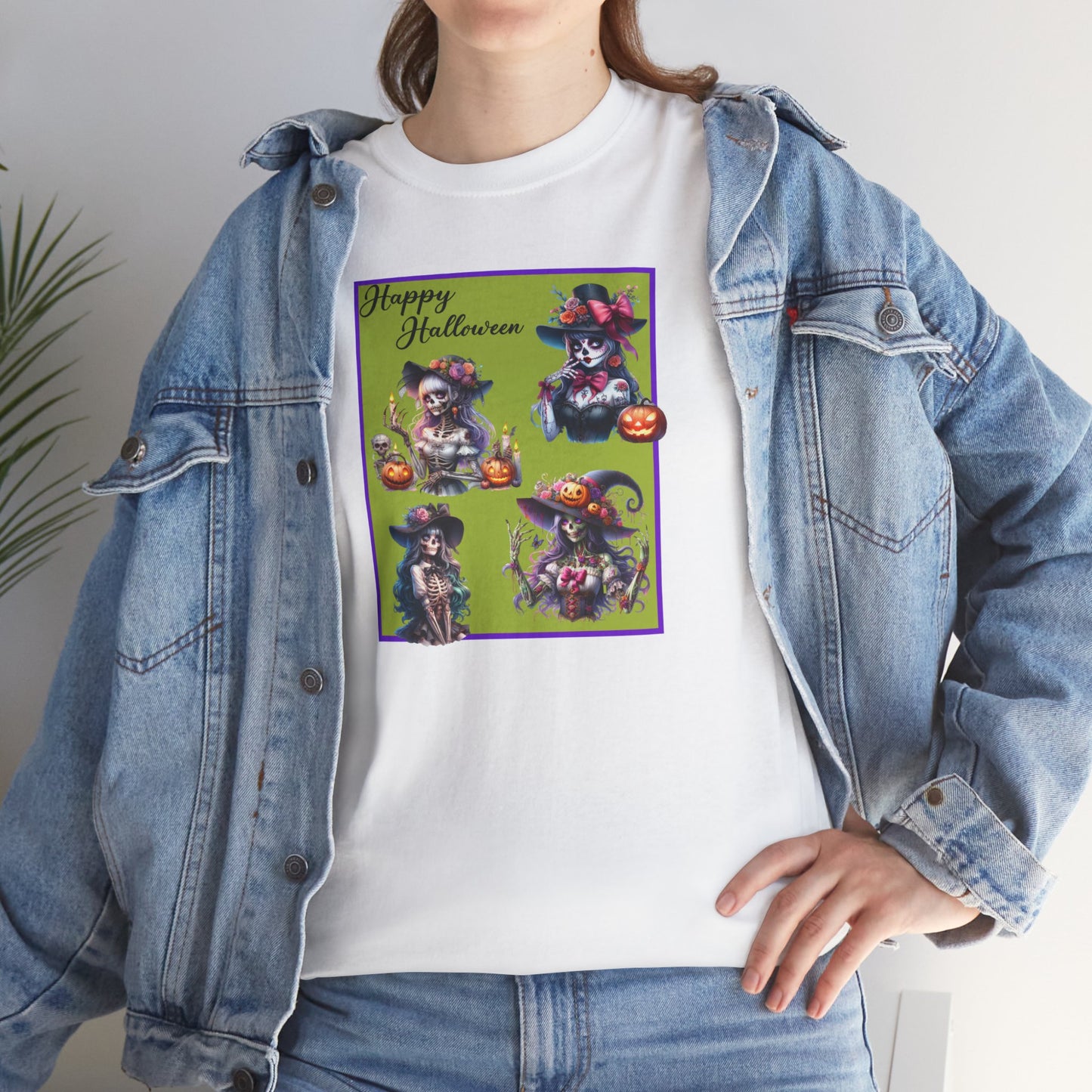 T-Shirt - Halloween - Pretty Lady Skeletons by Lynn Salem Creates