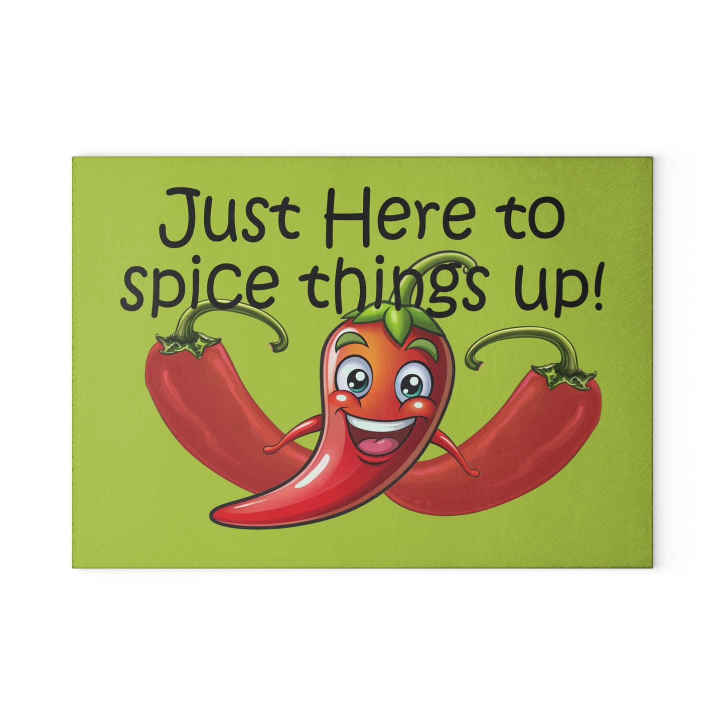 Chili Pepper Glass Cutting Board by Lynn Salem Creates