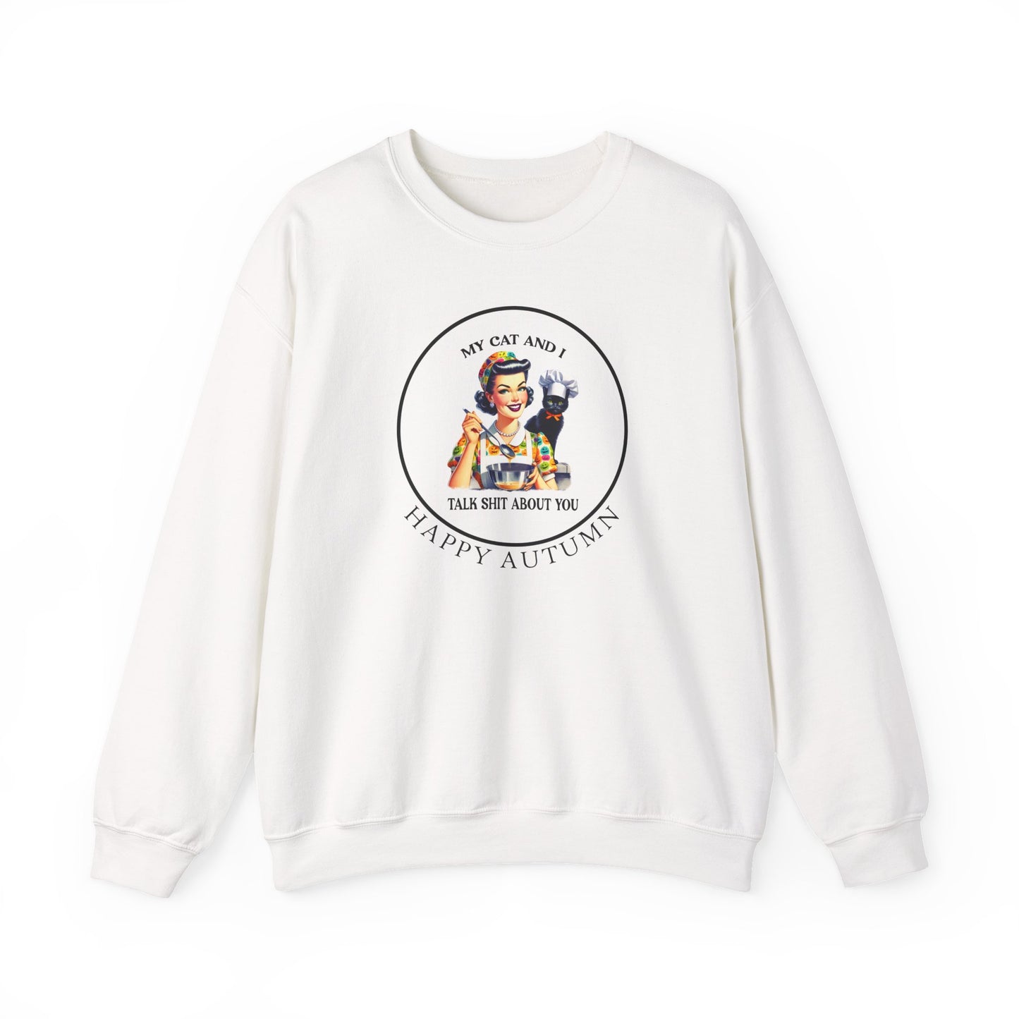 Crewneck Sweatshirt - Unisex Heavy Blend™ - My Cat and I by Lynn Salem Creates
