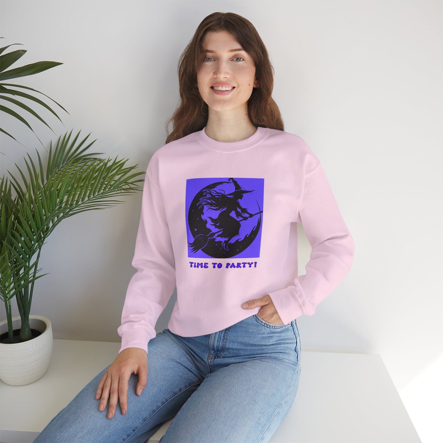 Crewneck Sweatshirt - Halloween - Time To Party by Lynn Salem Creates