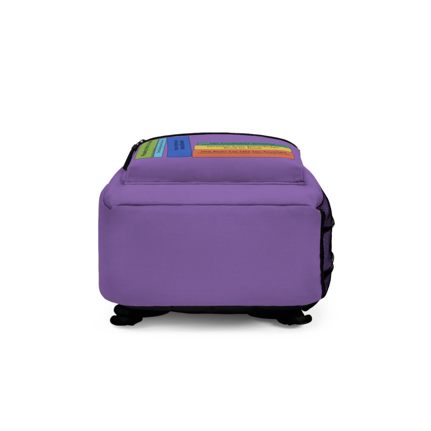 Backpack - Reading Books (Light Purple) by Lynn Salem Creates