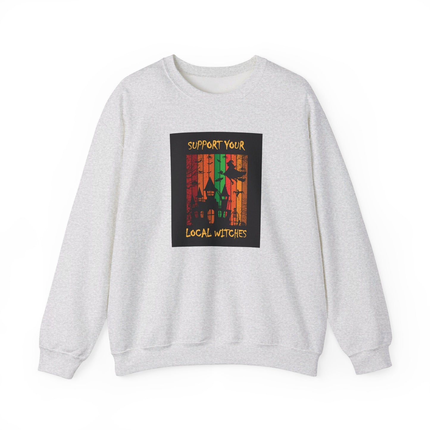 Crewneck Sweatshirt-Unisex Heavy Blend™ - Halloween - Support Your Local Witches 2 by Lynn Salem Creates
