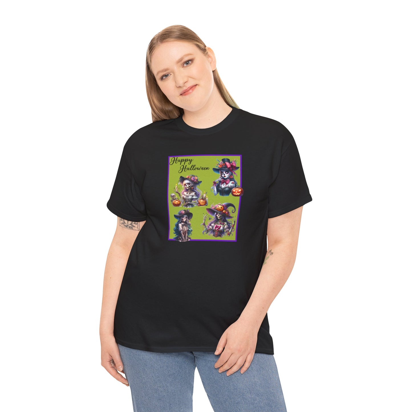 T-Shirt - Halloween - Pretty Lady Skeletons by Lynn Salem Creates