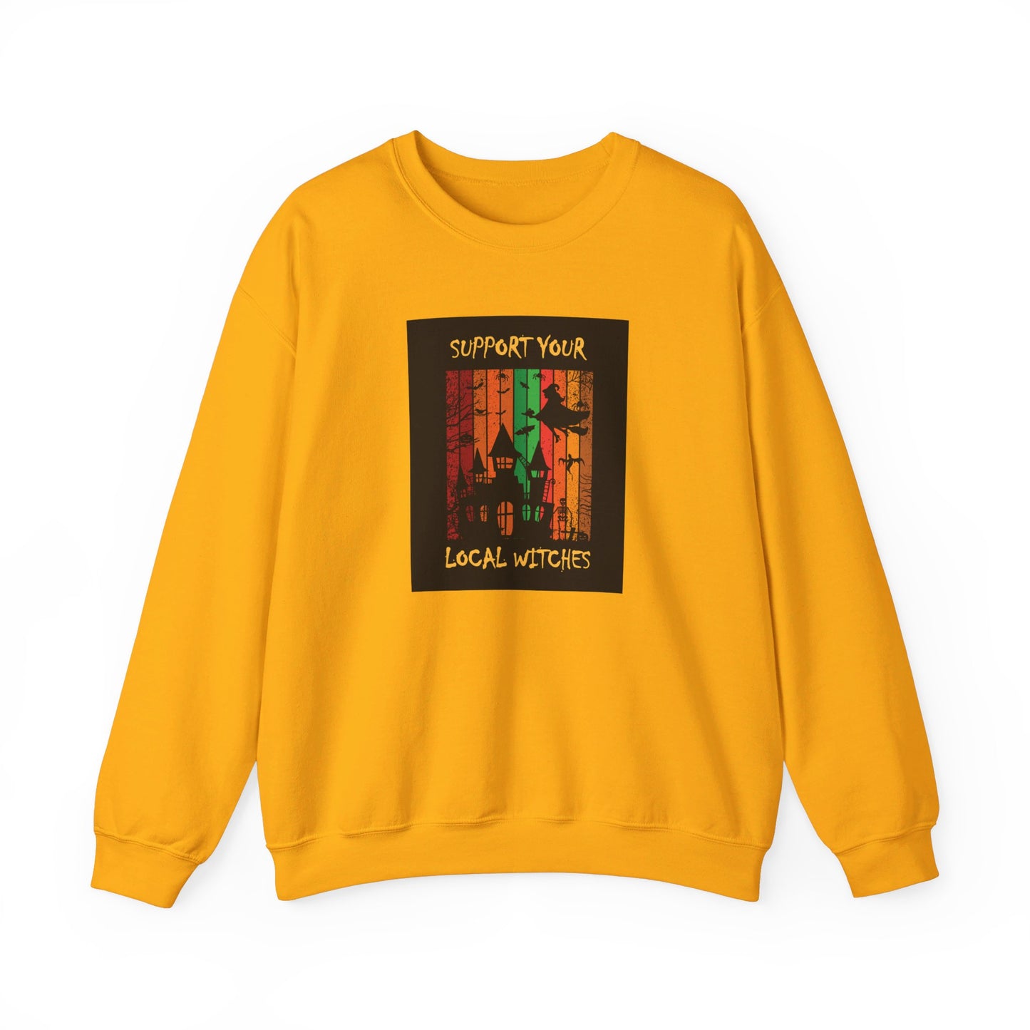 Crewneck Sweatshirt-Unisex Heavy Blend™ - Halloween - Support Your Local Witches 2 by Lynn Salem Creates