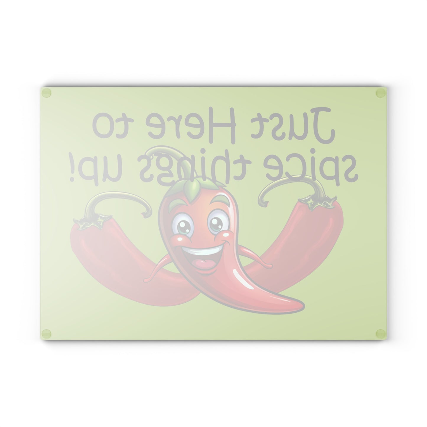 Chili Pepper Glass Cutting Board by Lynn Salem Creates