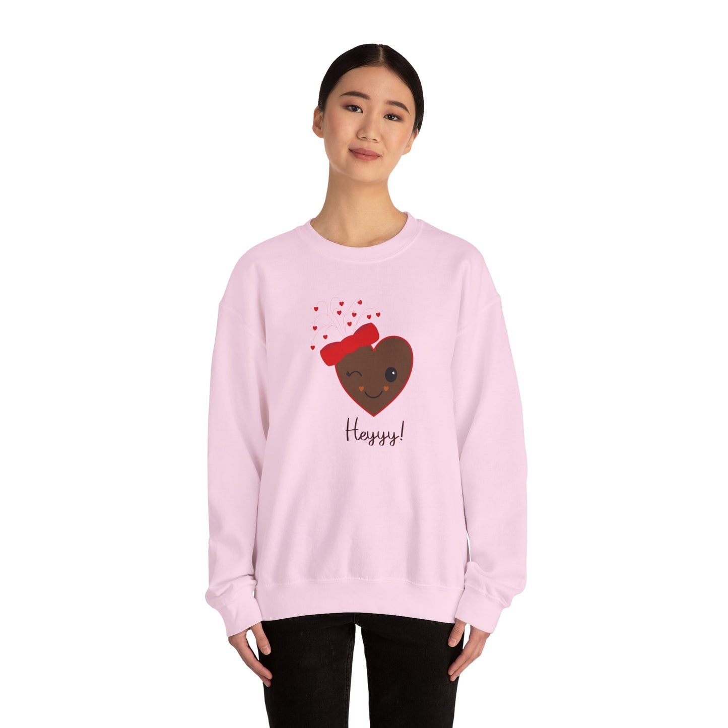 Flirting Heart Sweatshirt (Brown) by Lynn Salem Creates