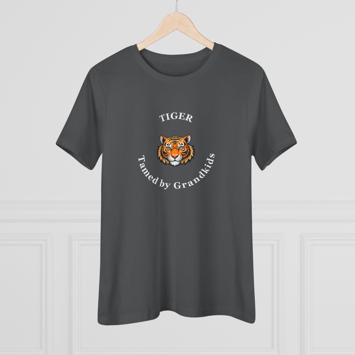 Tech HS - Tiger Tamed by Grandkids (white font) -Women's T-shirt- by Lynn Salem Creates