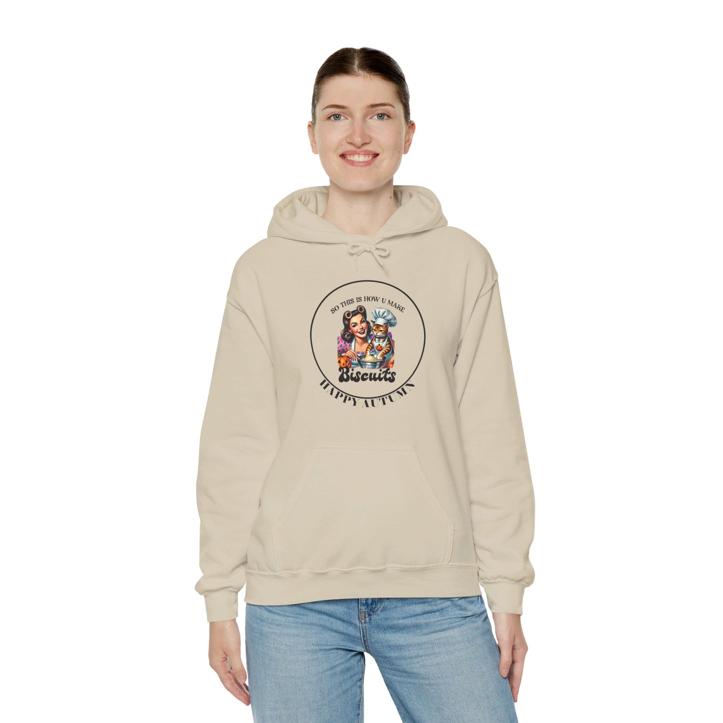 Hooded Sweatshirt-Unisex Heavy Blend™ - Autumn -Making Biscuits by Lynn Salem Creates