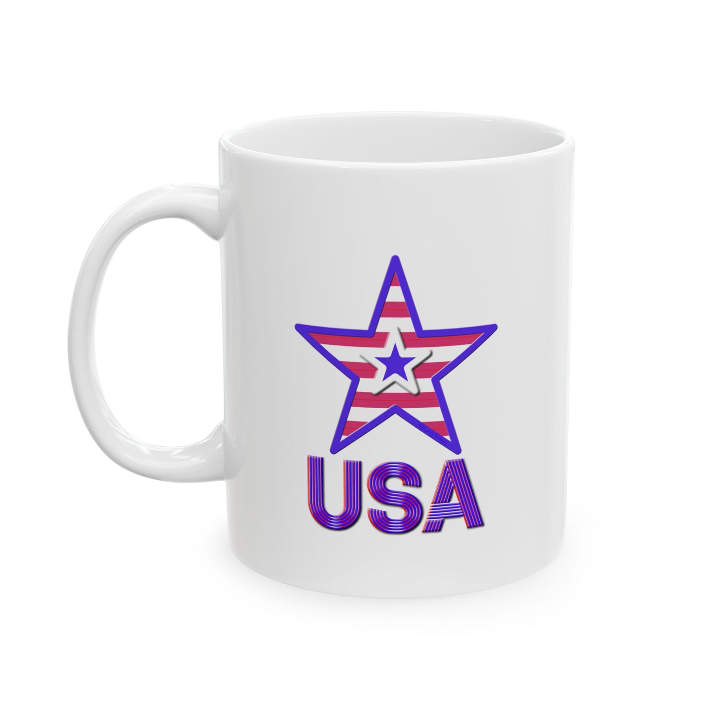 Ceramic Mug, (11oz, 15oz) - USA by Lynn Salem Creates