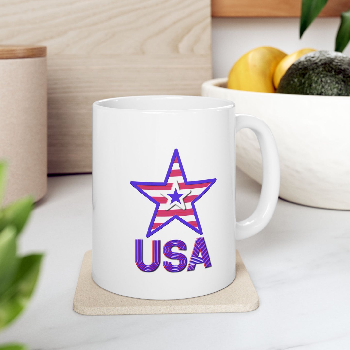 Ceramic Mug, (11oz, 15oz) - USA by Lynn Salem Creates