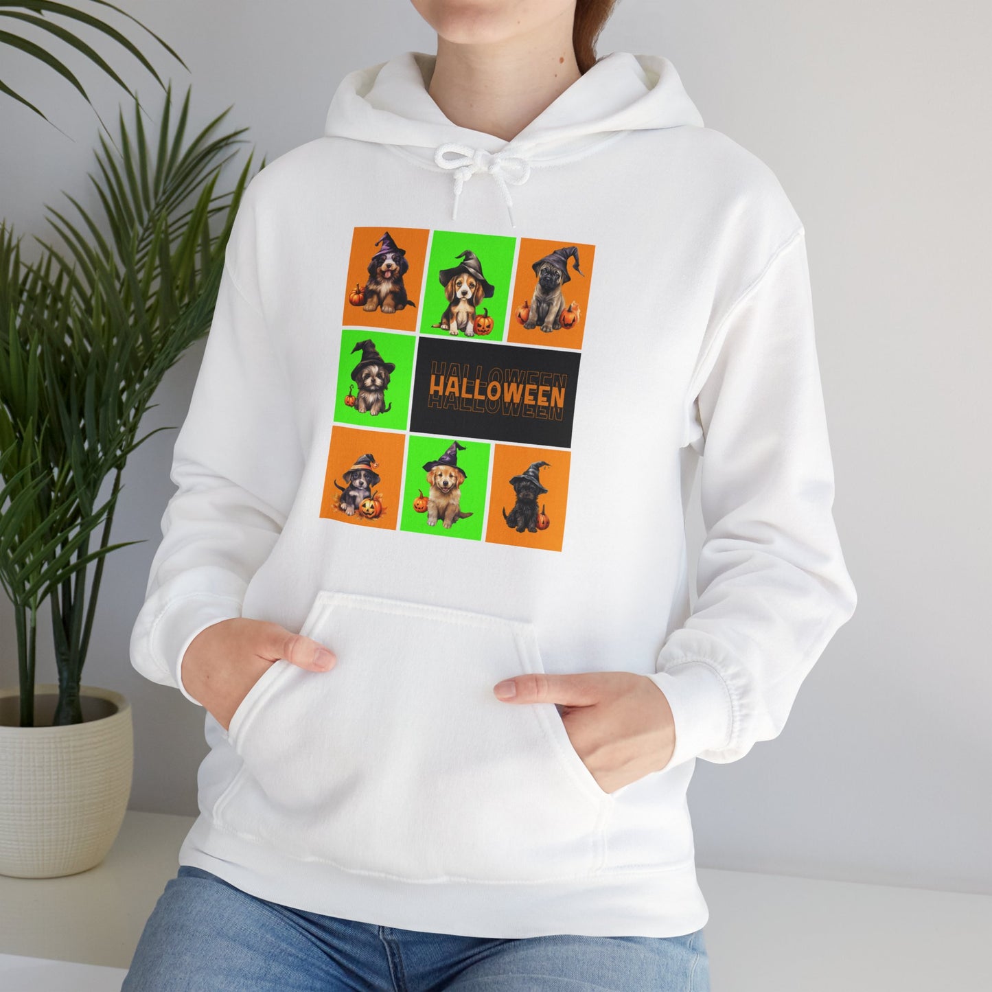 Hooded Sweatshirt - Halloween - Witch Puppies by Lynn Salem Creates