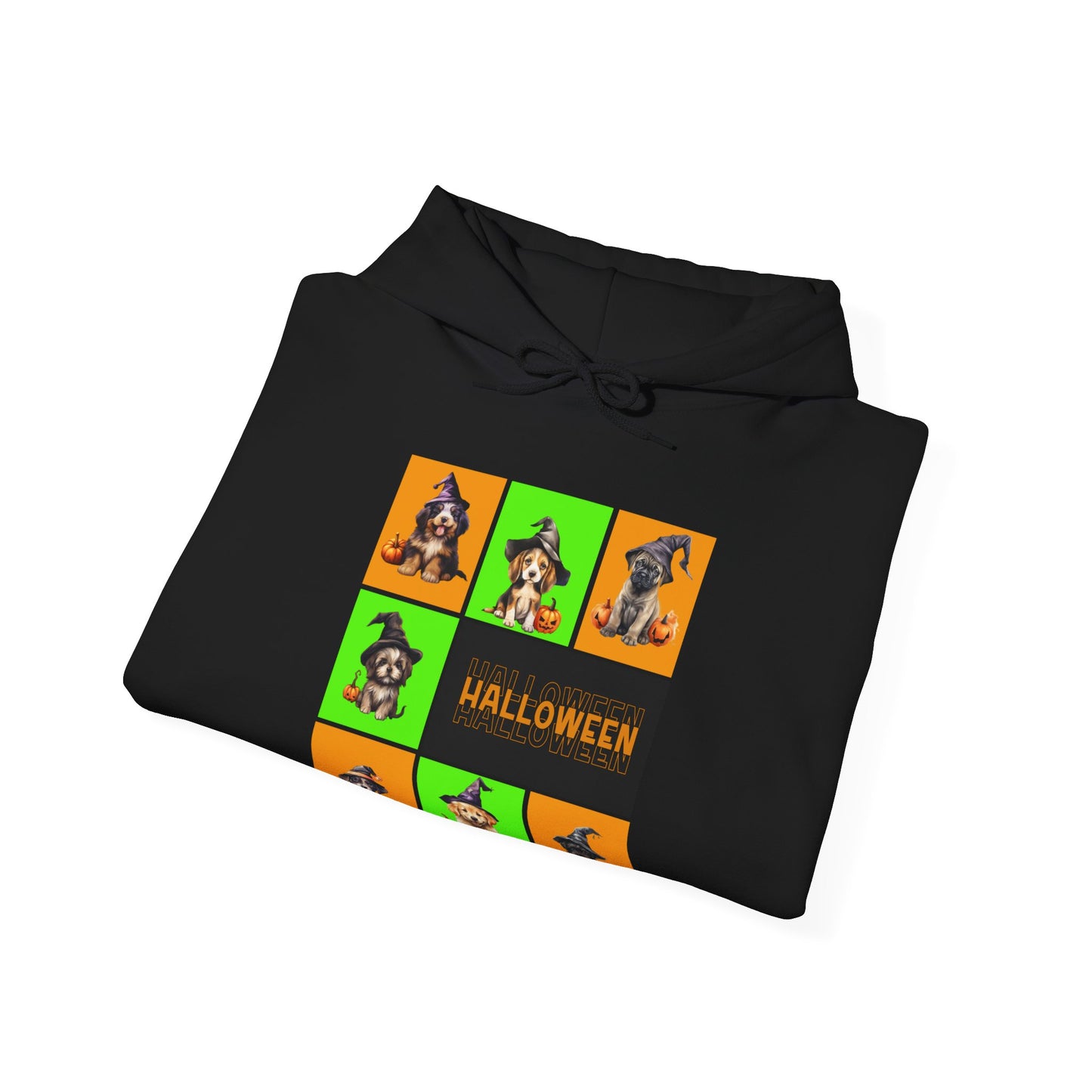 Hooded Sweatshirt - Halloween - Witch Puppies by Lynn Salem Creates