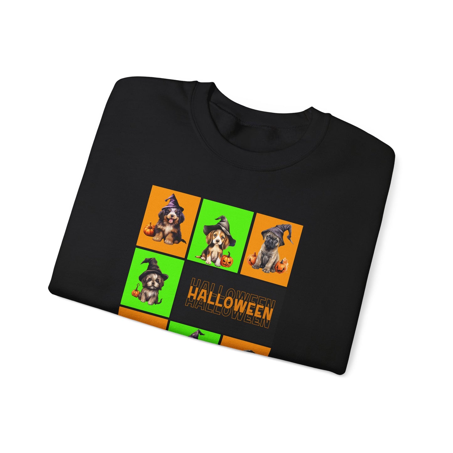 Halloween - Witch Puppies crew neck sweatshirt by Lynn Salem Creates
