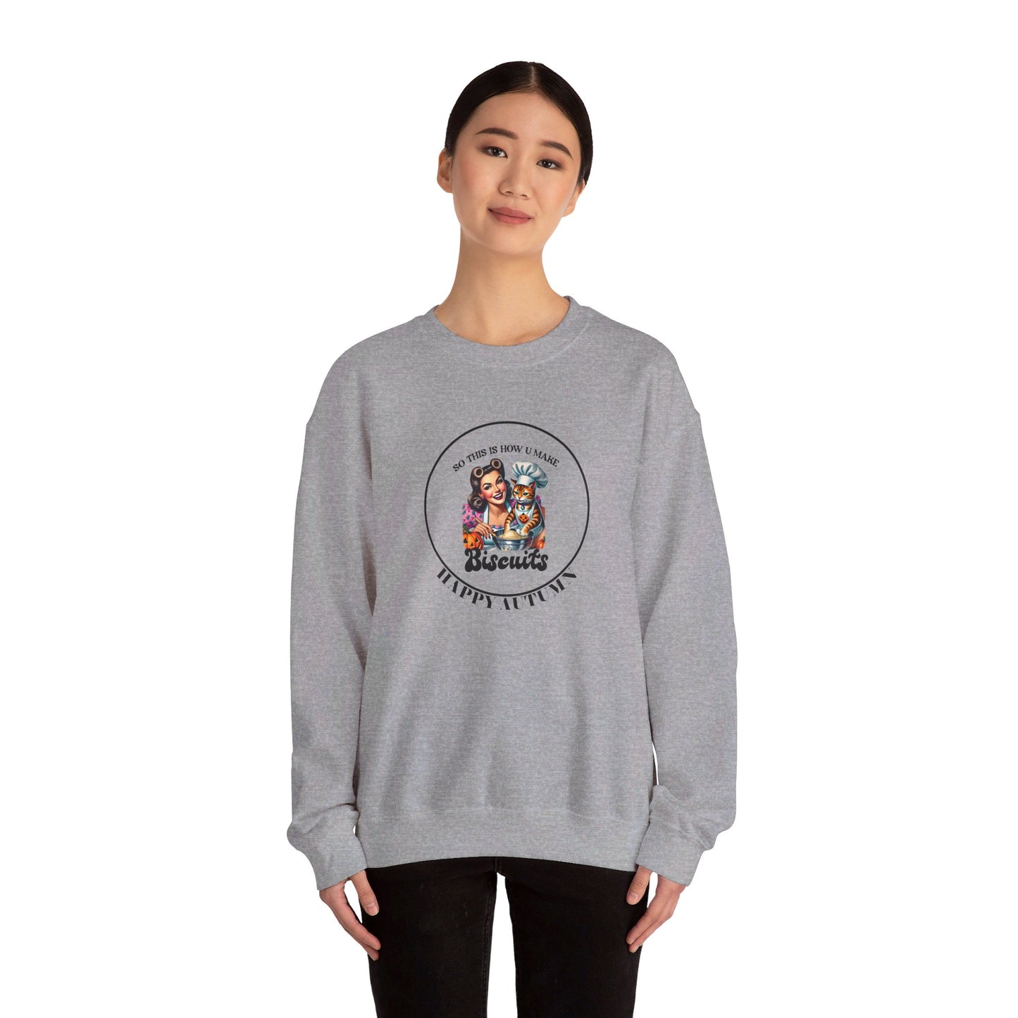 Crewneck Sweatshirt-Unisex Heavy Blend™ - Autumn - Making Biscuits by Lynn Salem Creates
