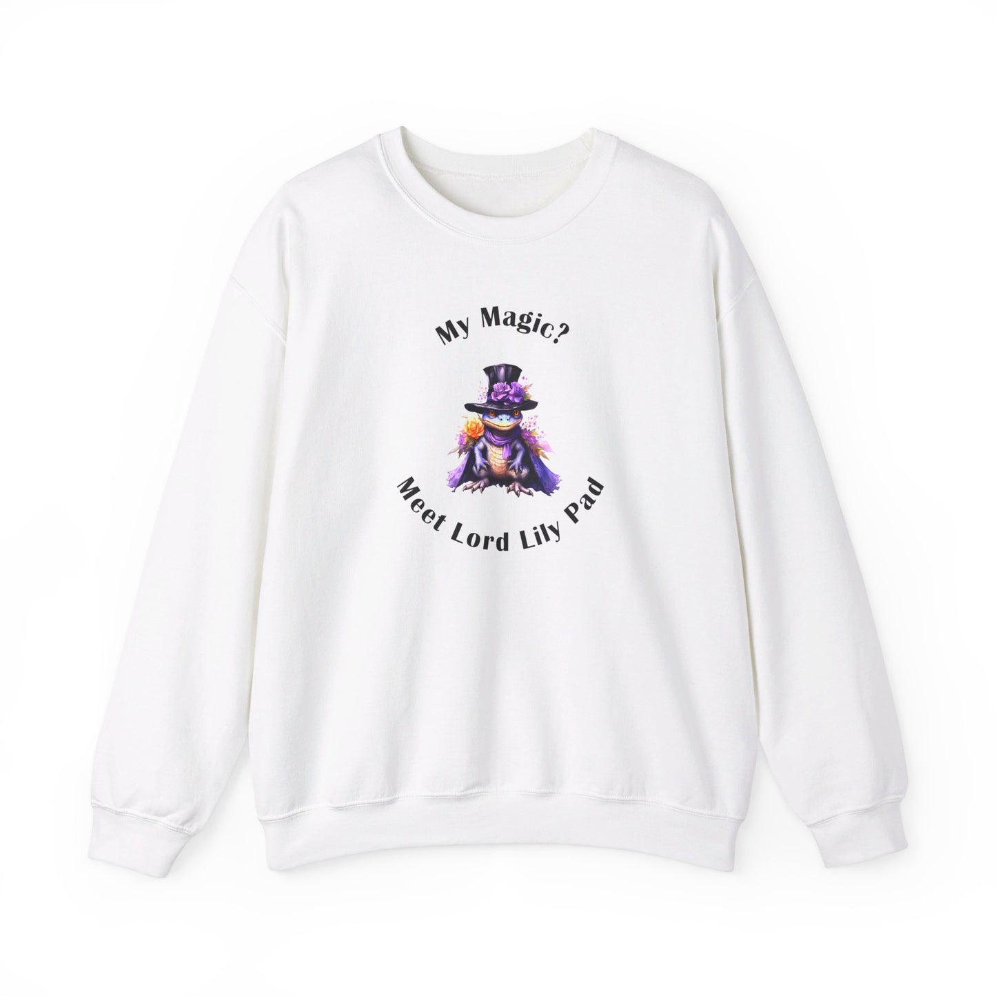 Crewneck Sweatshirt- Unisex Heavy Blend™ - Meet Lord Lily Pad by Lynn Salem Creates