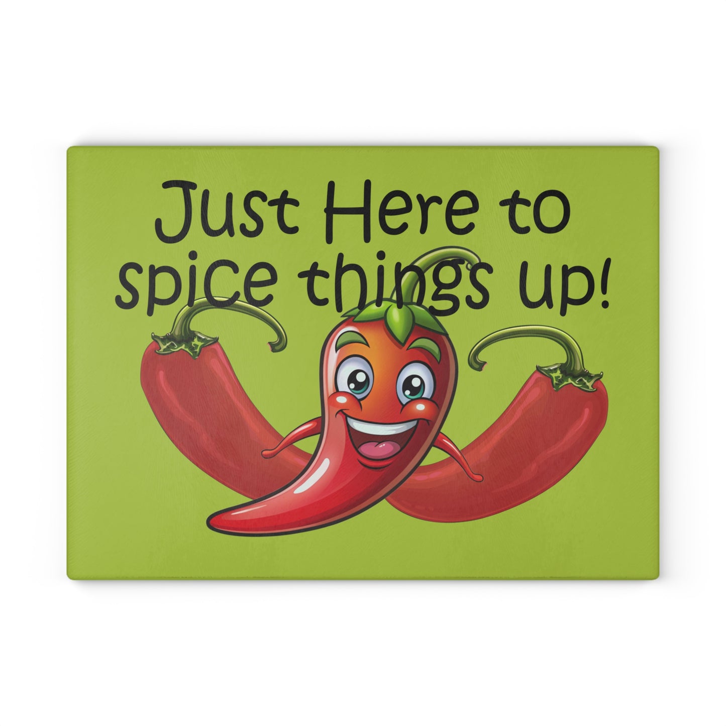 Chili Pepper Glass Cutting Board by Lynn Salem Creates