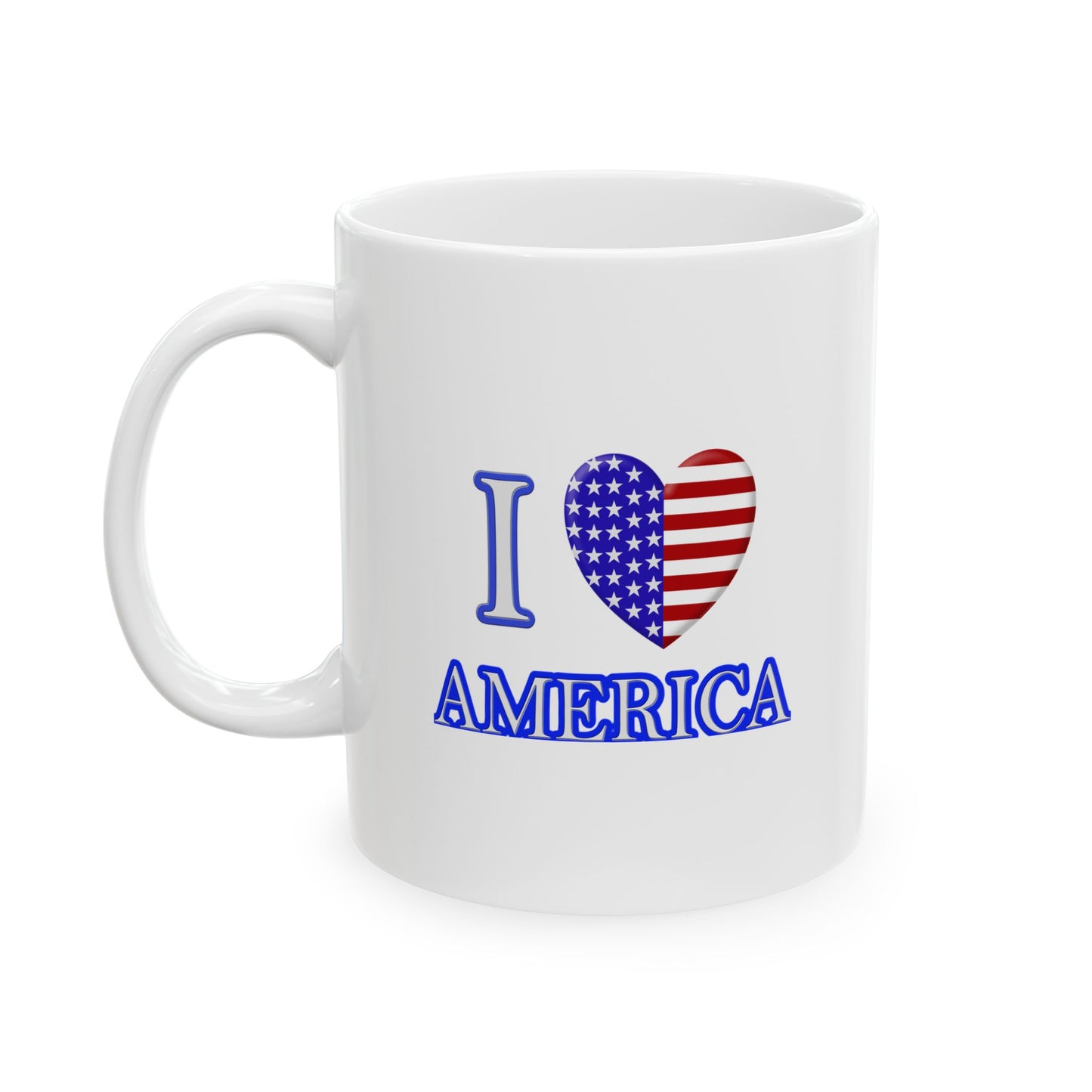 I Love America - Ceramic Mug, (11oz, 15oz) - by Lynn Salem Creates