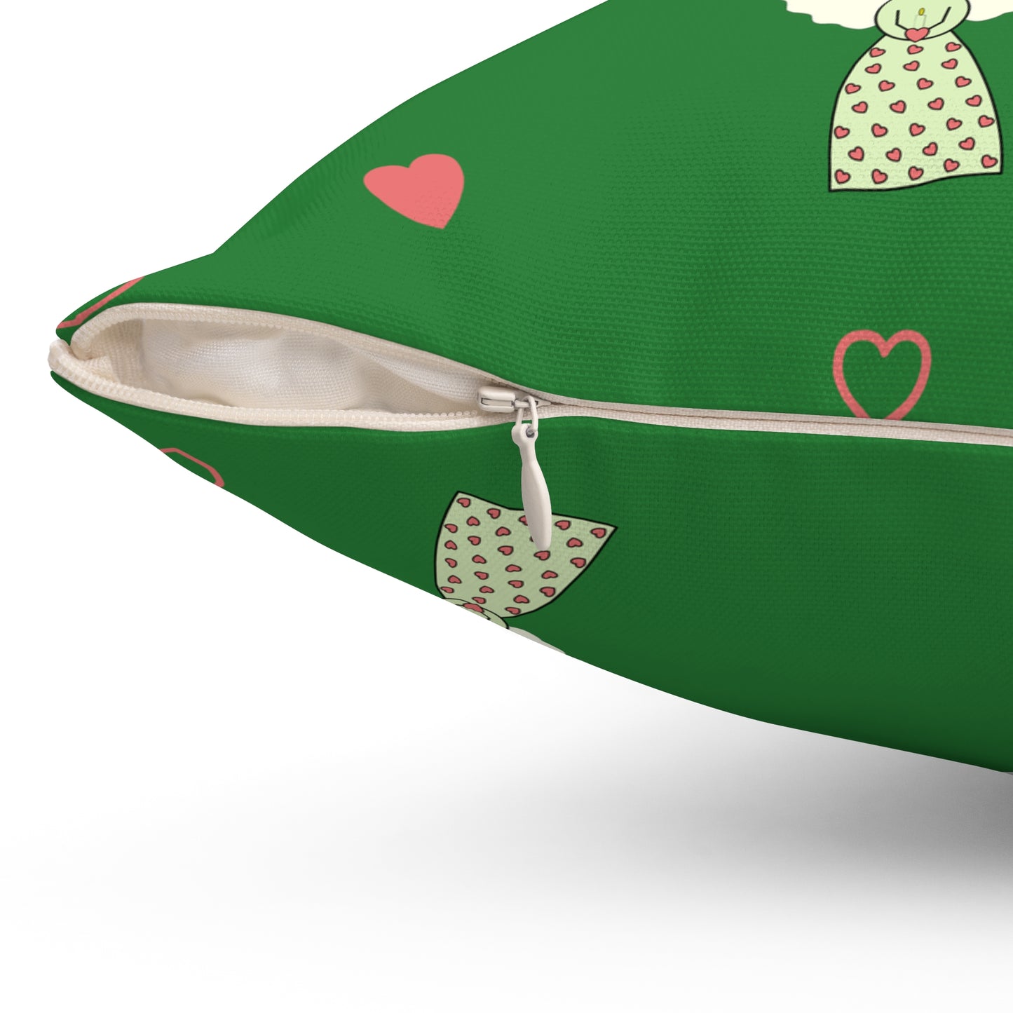 Square Pillow - Angels and Hearts by Lynn Salem Creates